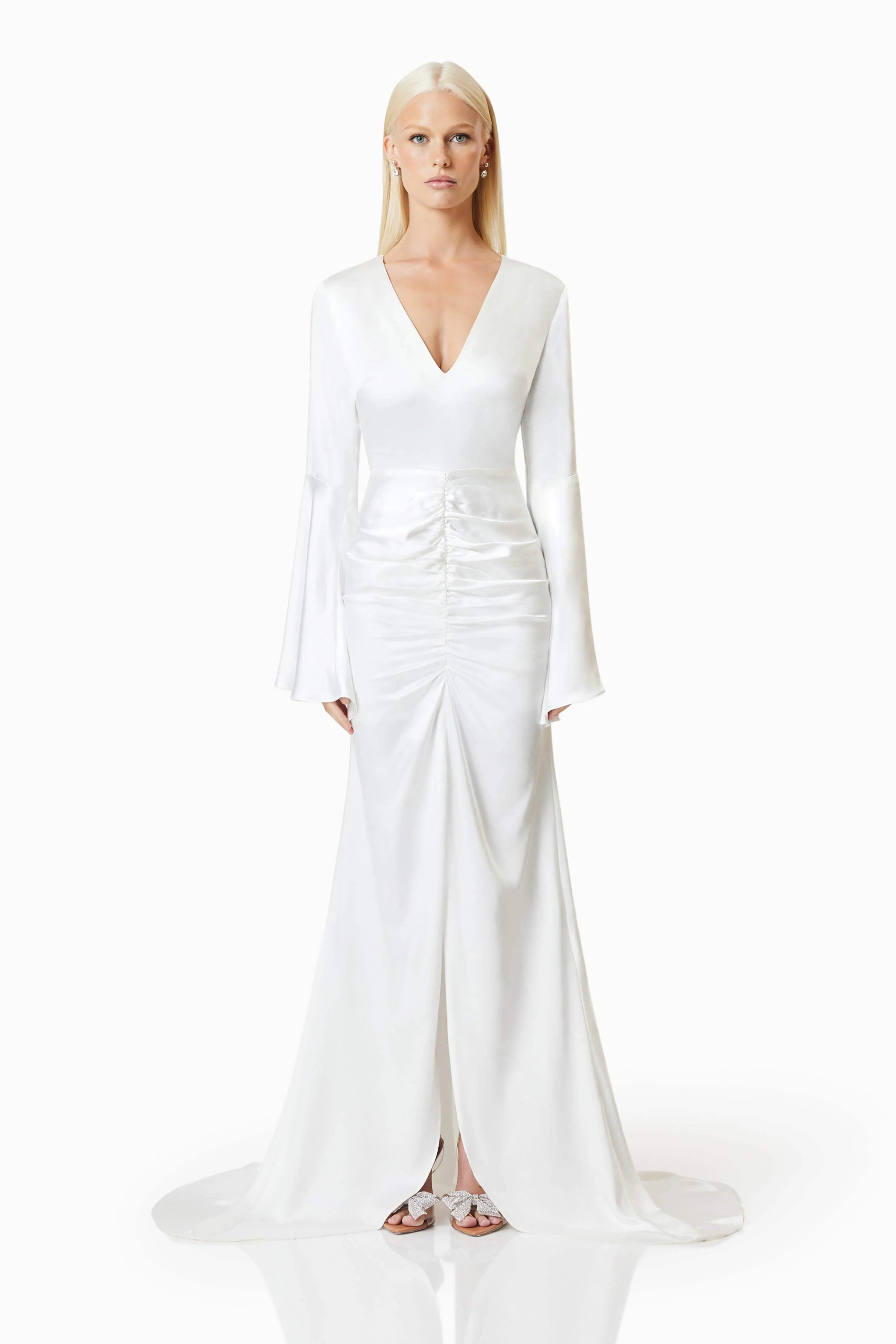 Clementine Eventwear Maxi Gown In White
