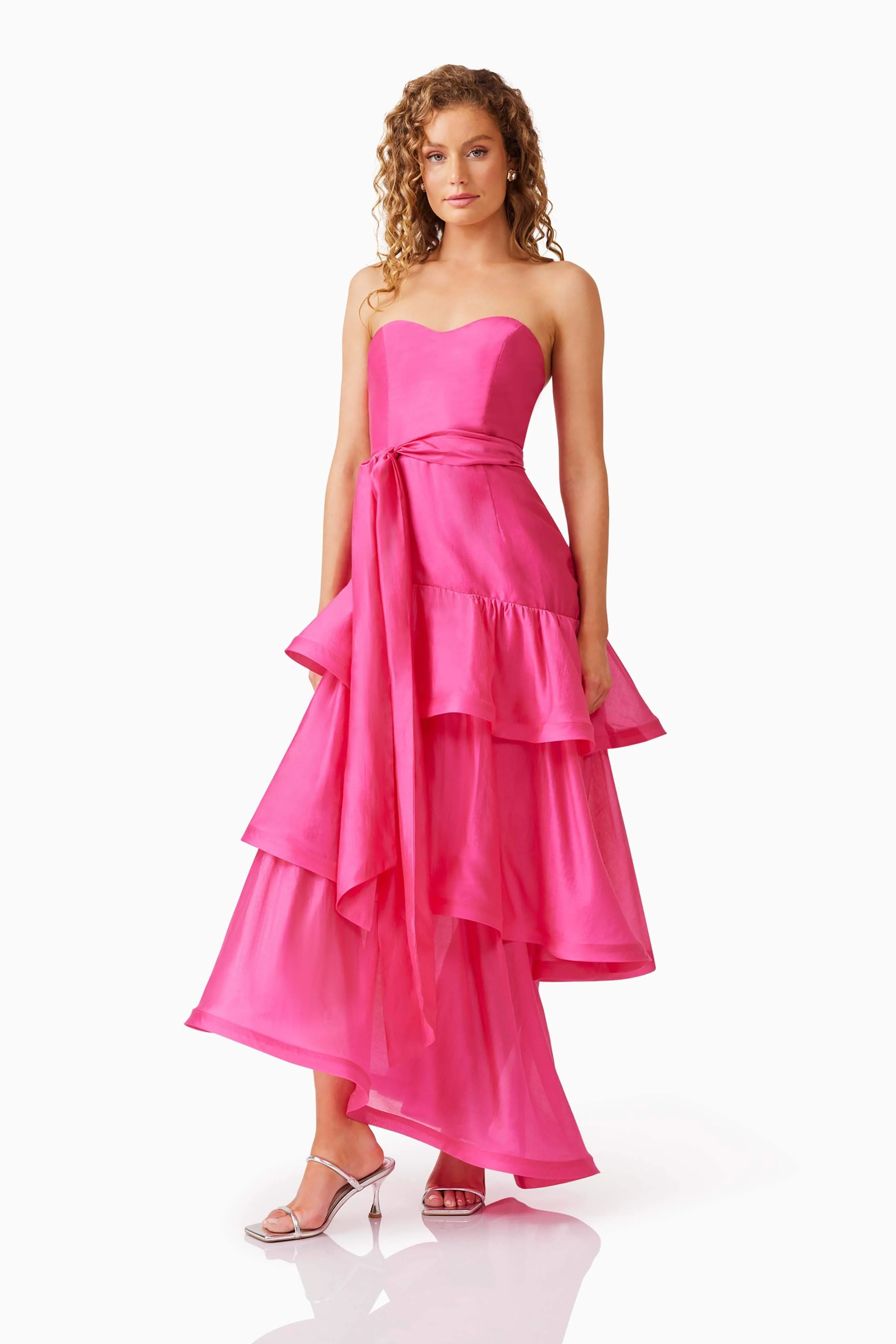 Kalani Strapless Maxi Dress in Pink