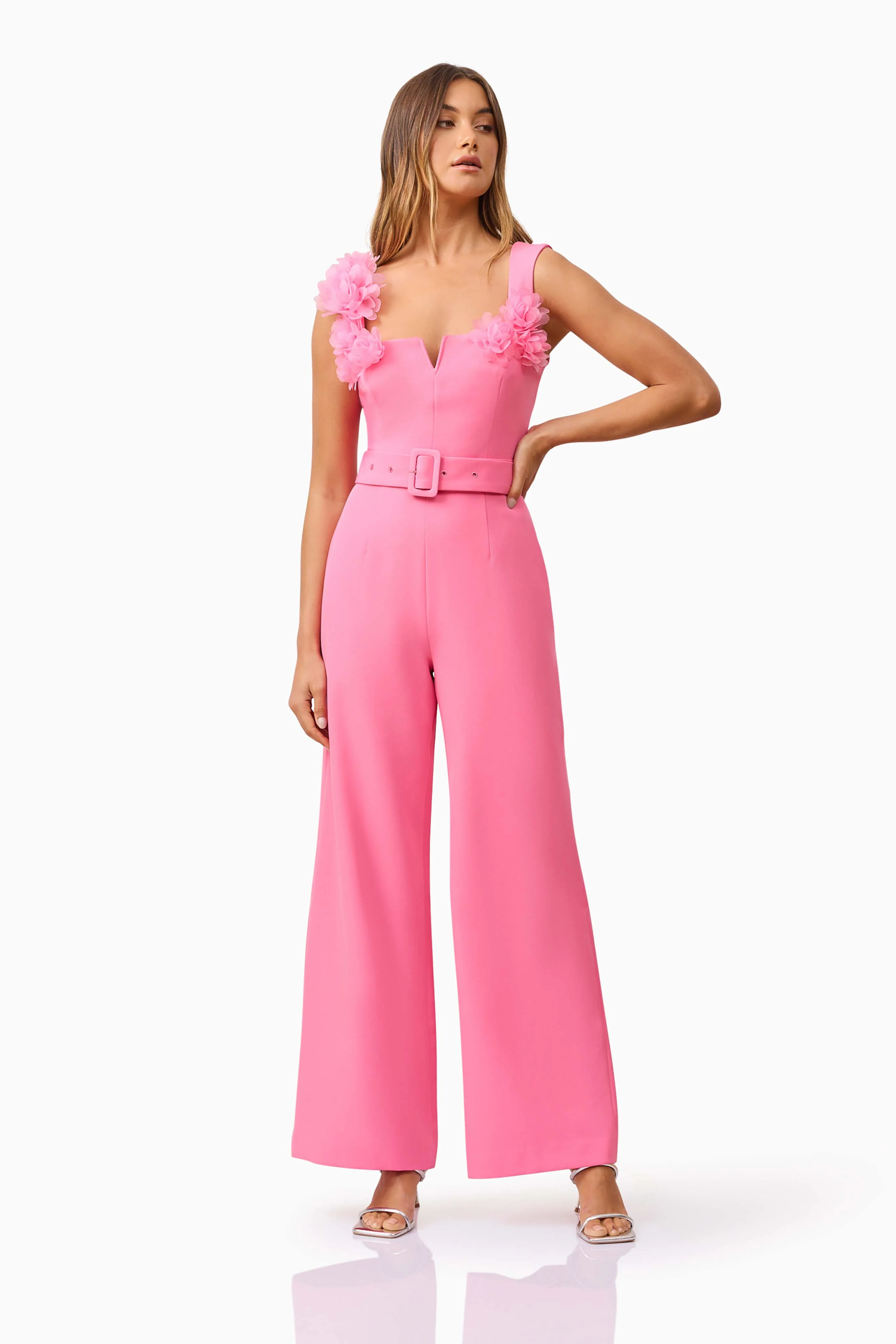 Klara Wide Leg Jumpsuit in Pink