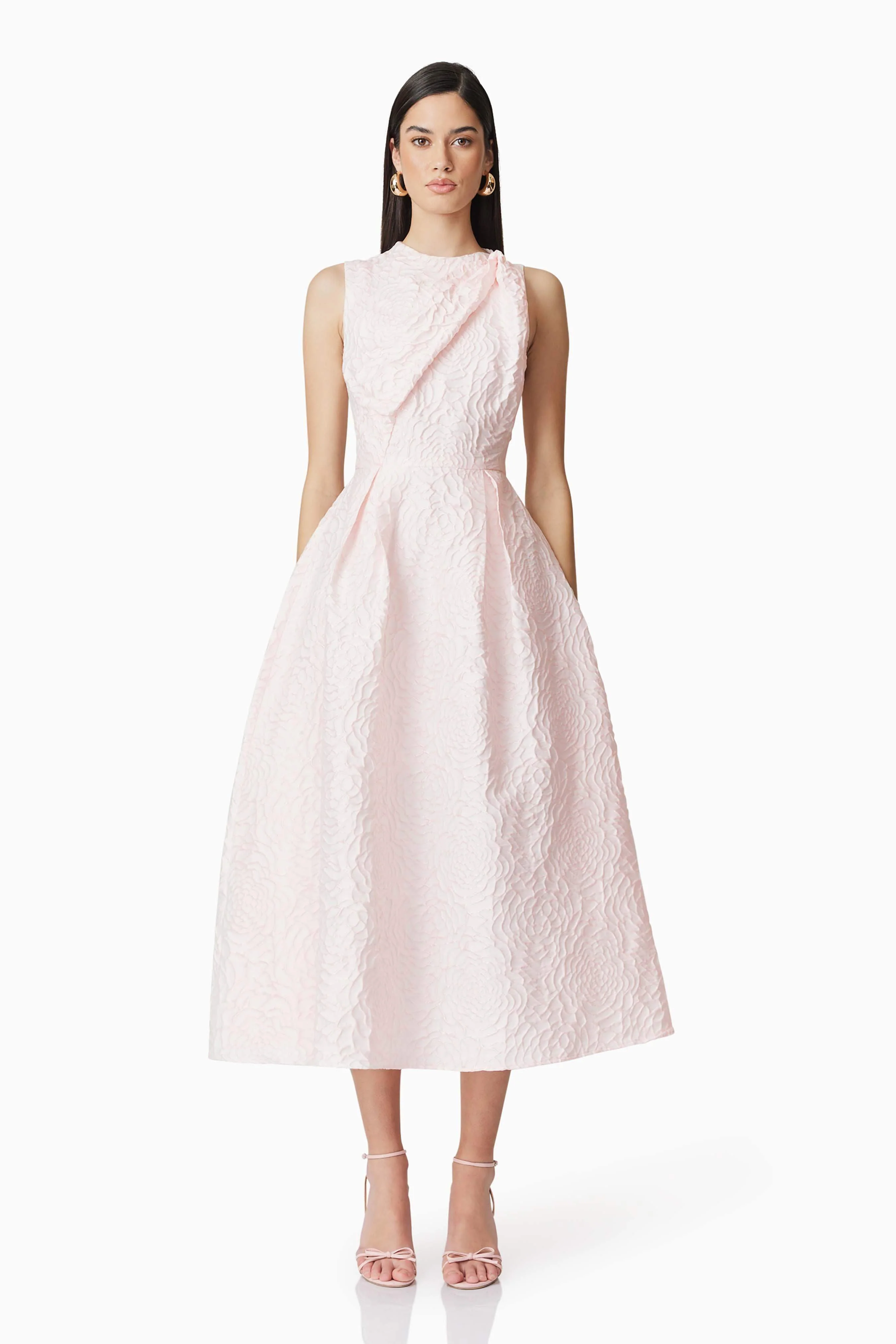 Deanna Midi Dress in Pink