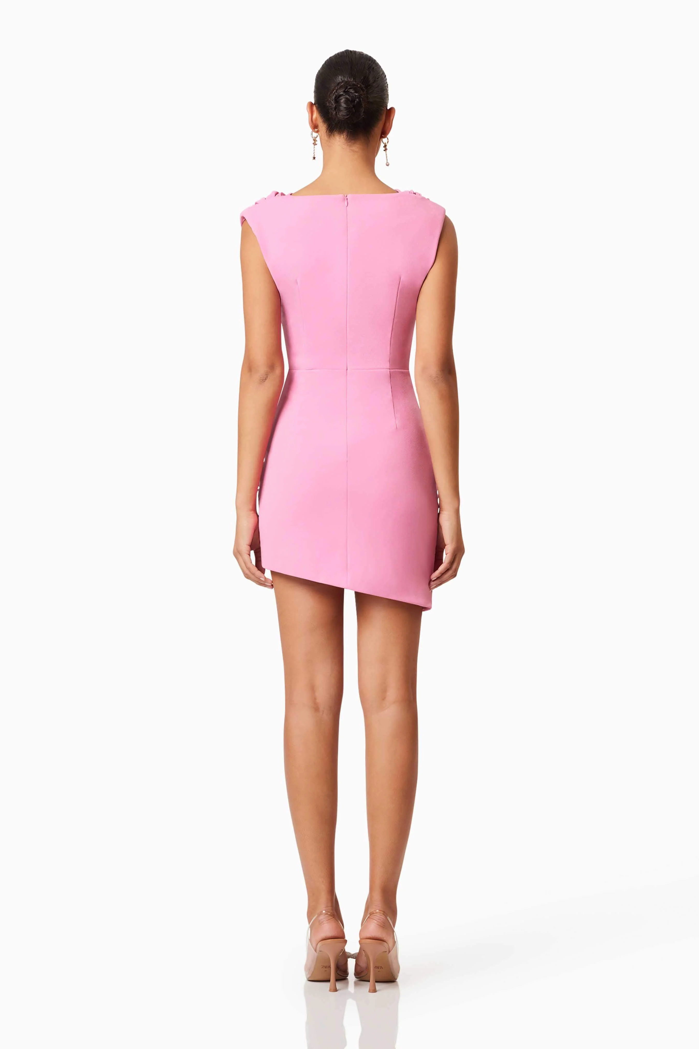 Jamie Cowl Neck Mini Dress In Pink