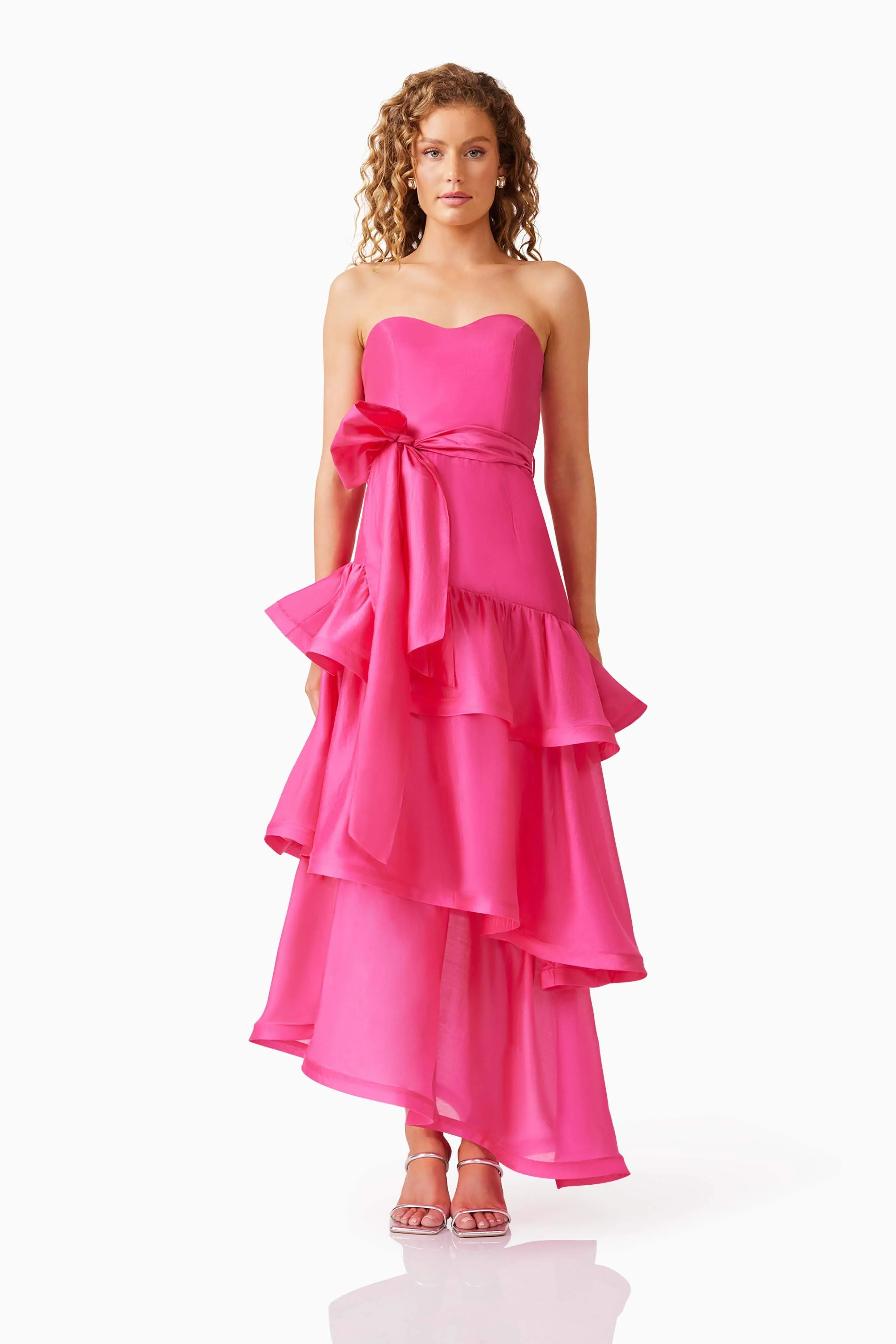 Kalani Strapless Maxi Dress in Pink