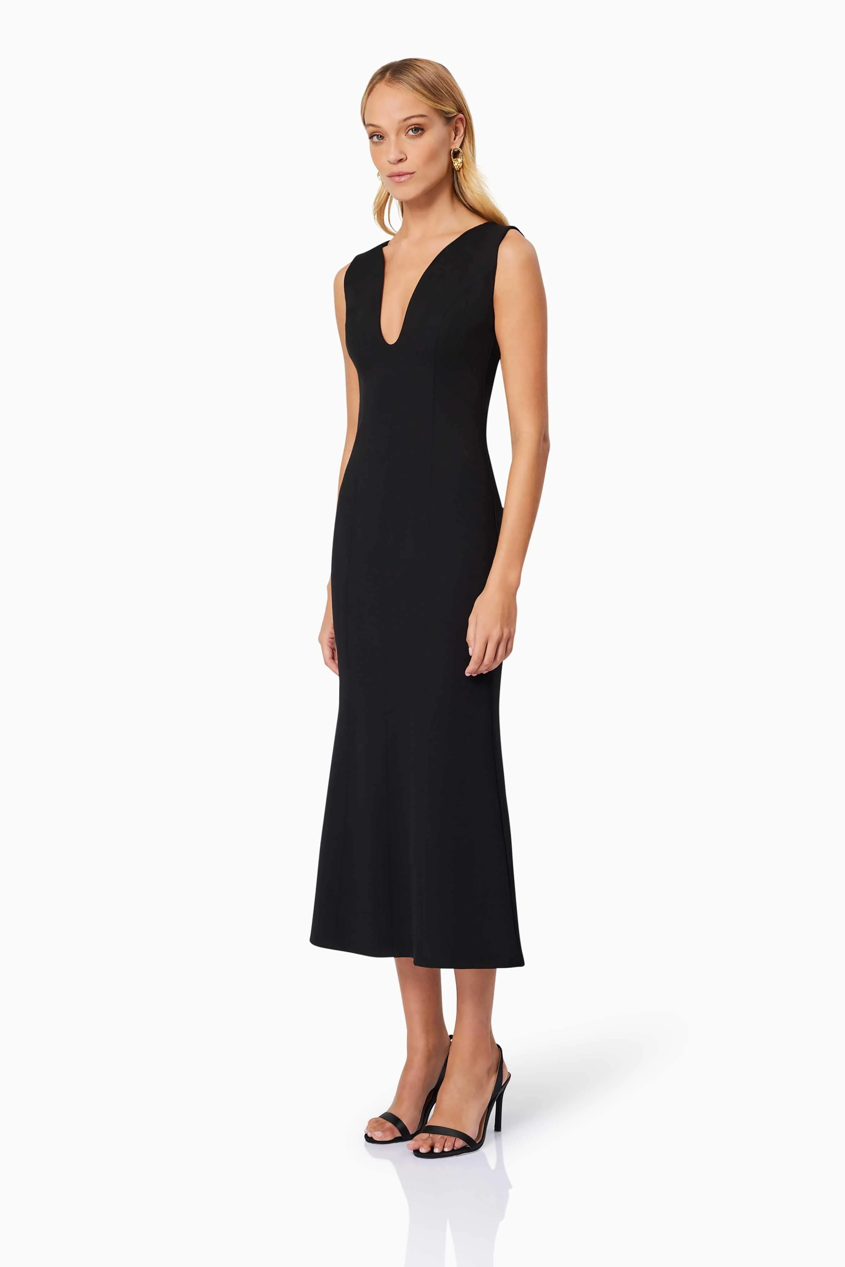 Eden Midi Dress in Black