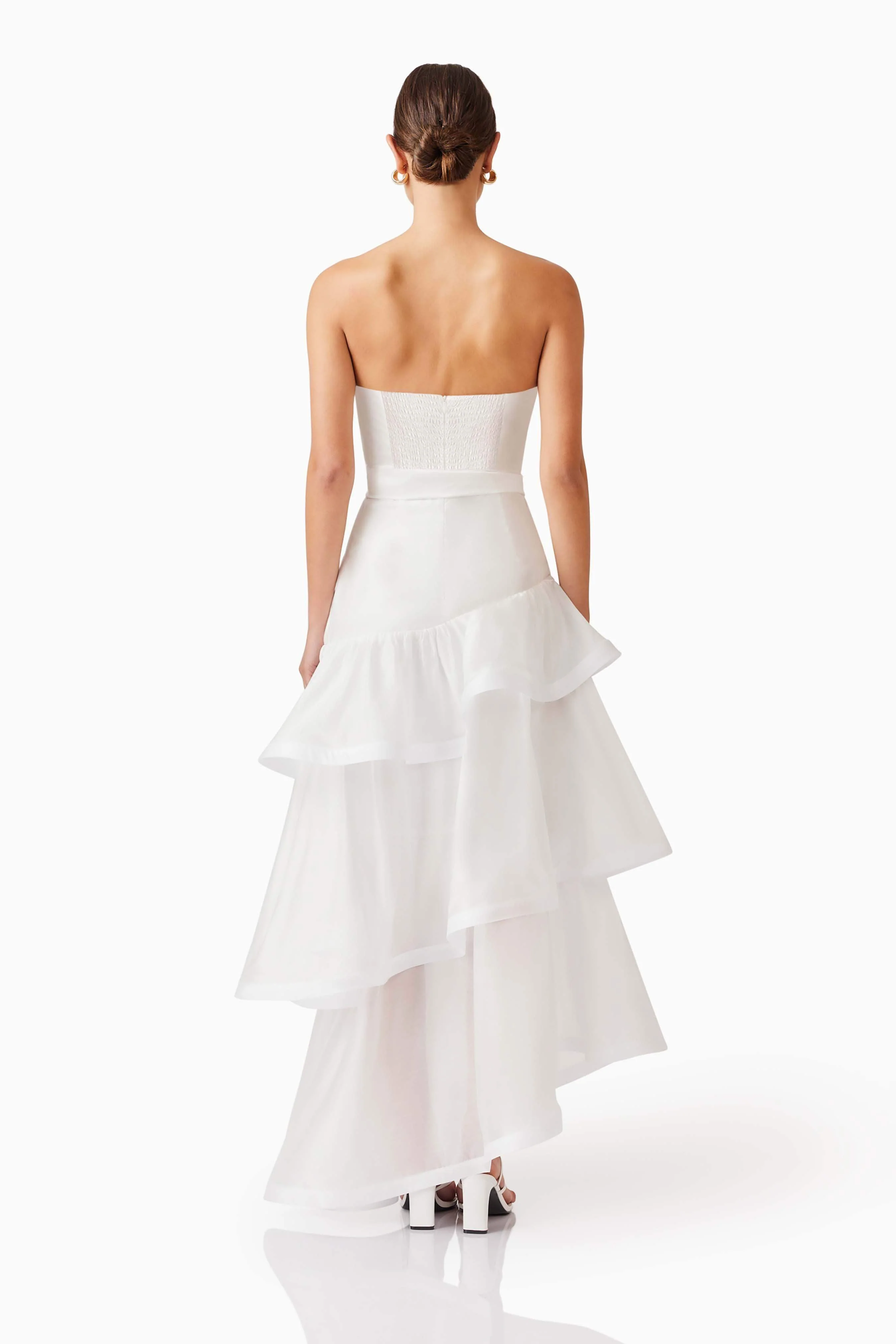 Kalani Strapless Maxi Dress in White