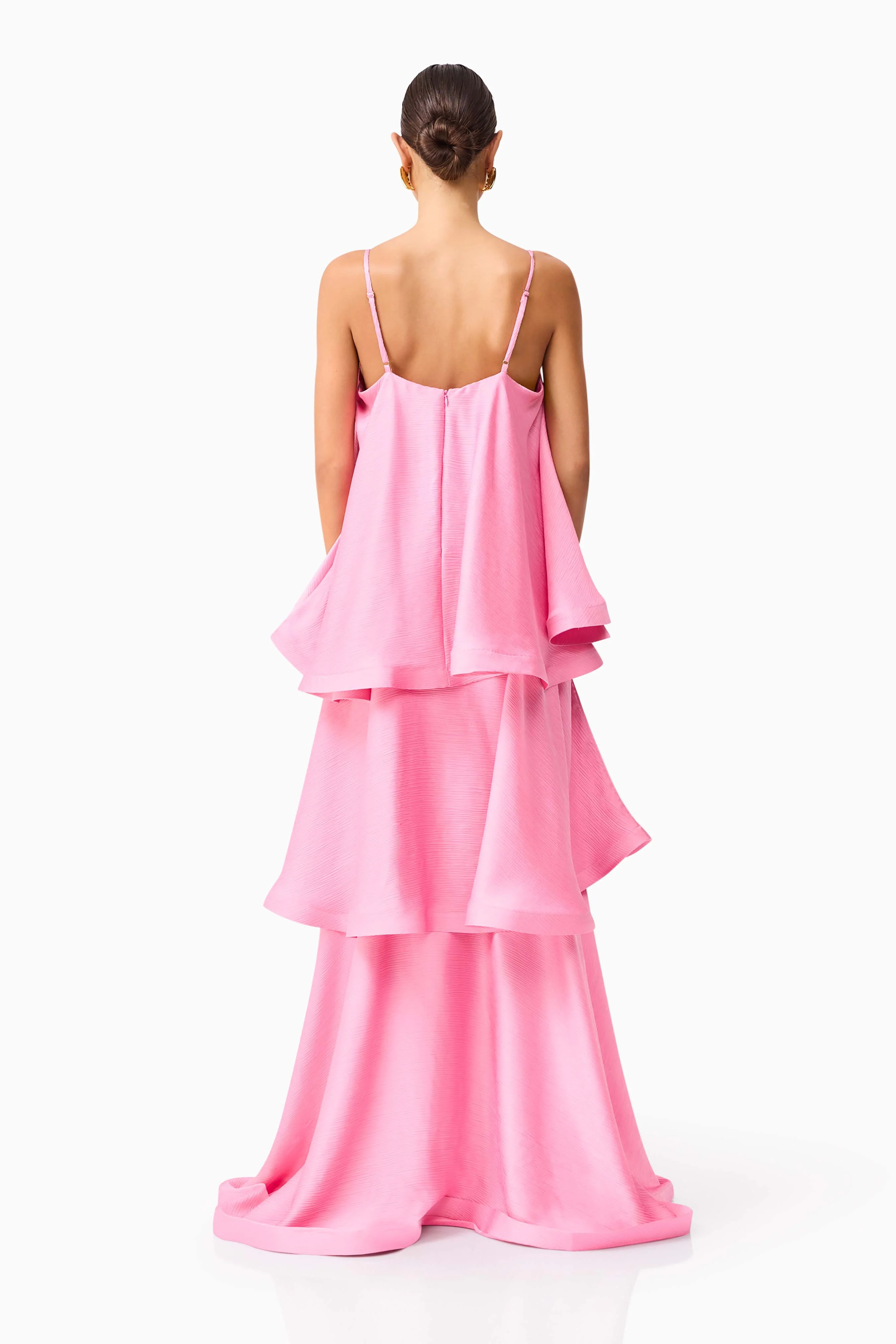 Tilly Tiered Maxi Dress in Pink