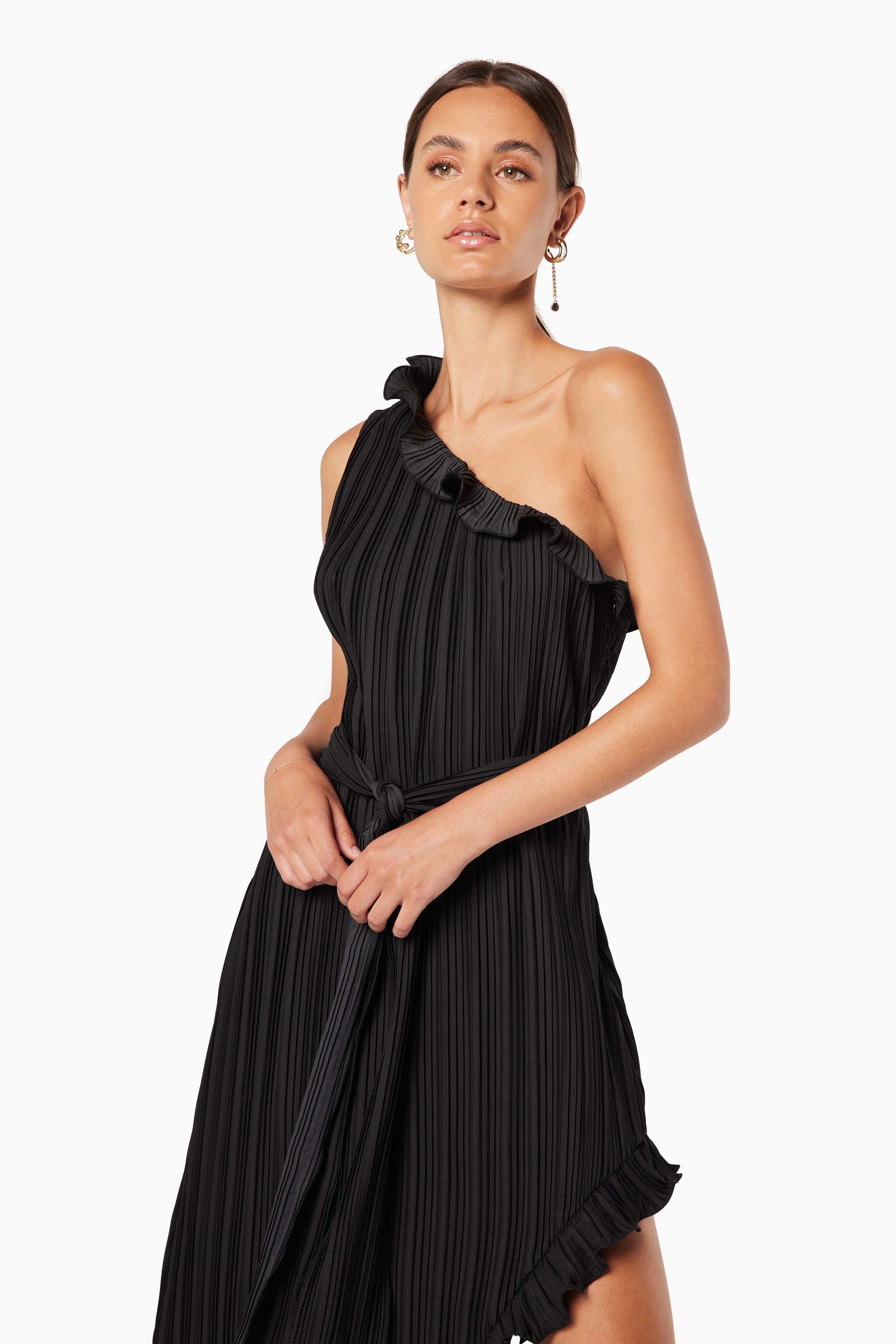 Italianate Midi Dress In Black