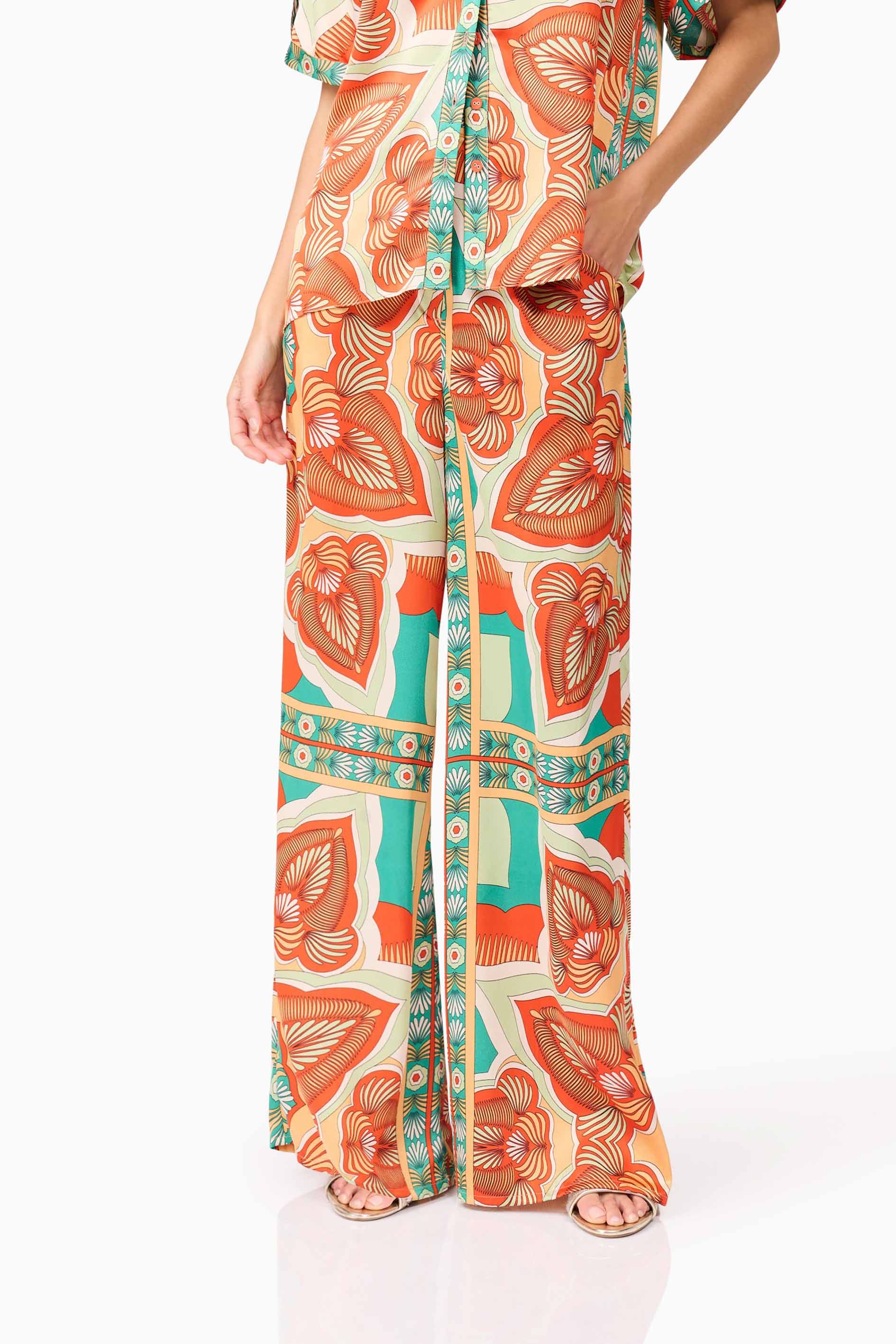 Neomi Satin Set in Orange