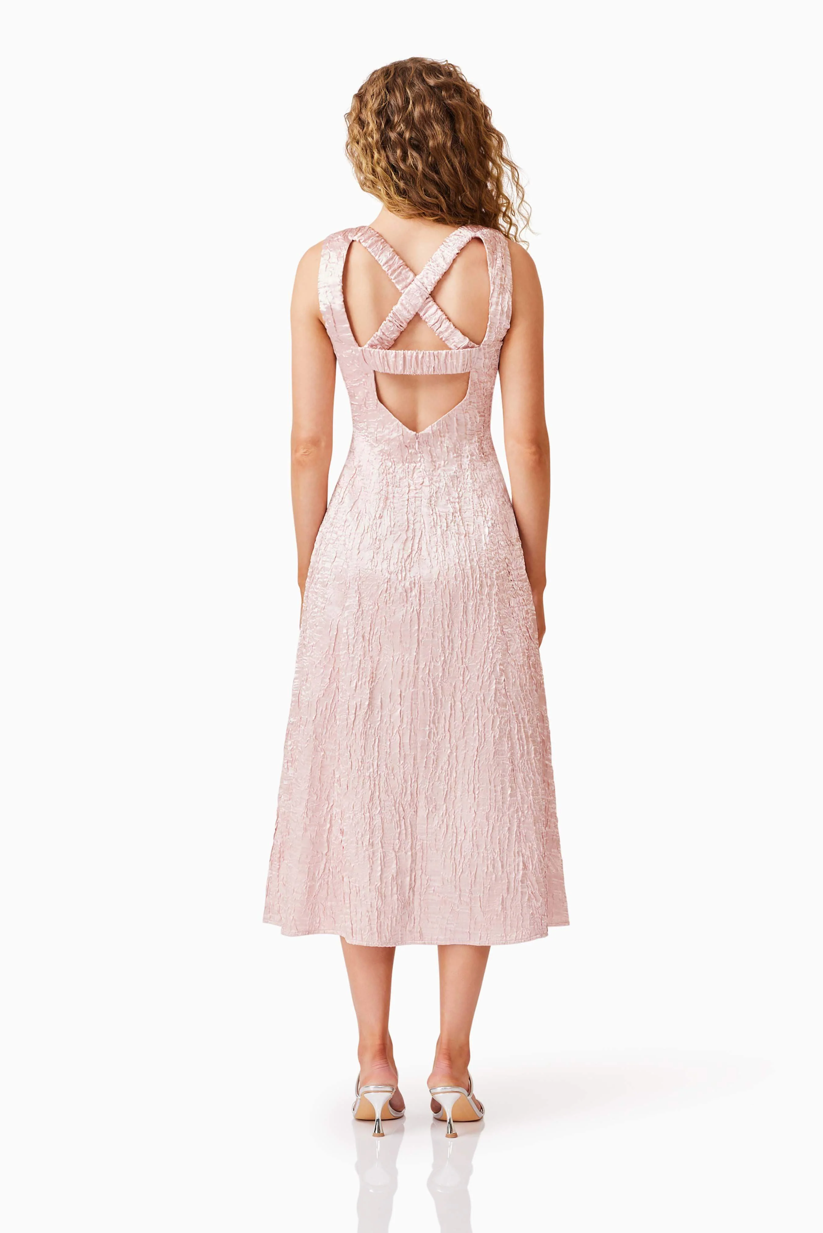 Joesphine Midi Dress in Pink