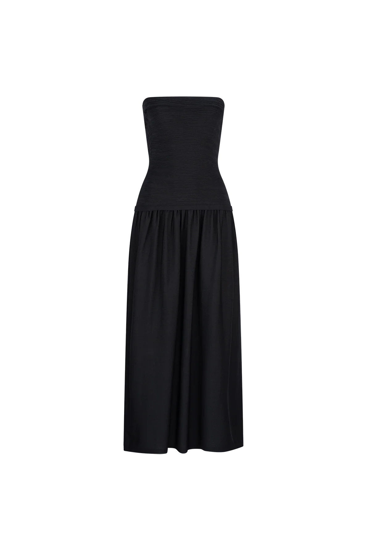 CURAAE Lex Strapless Maxi Dress in Black