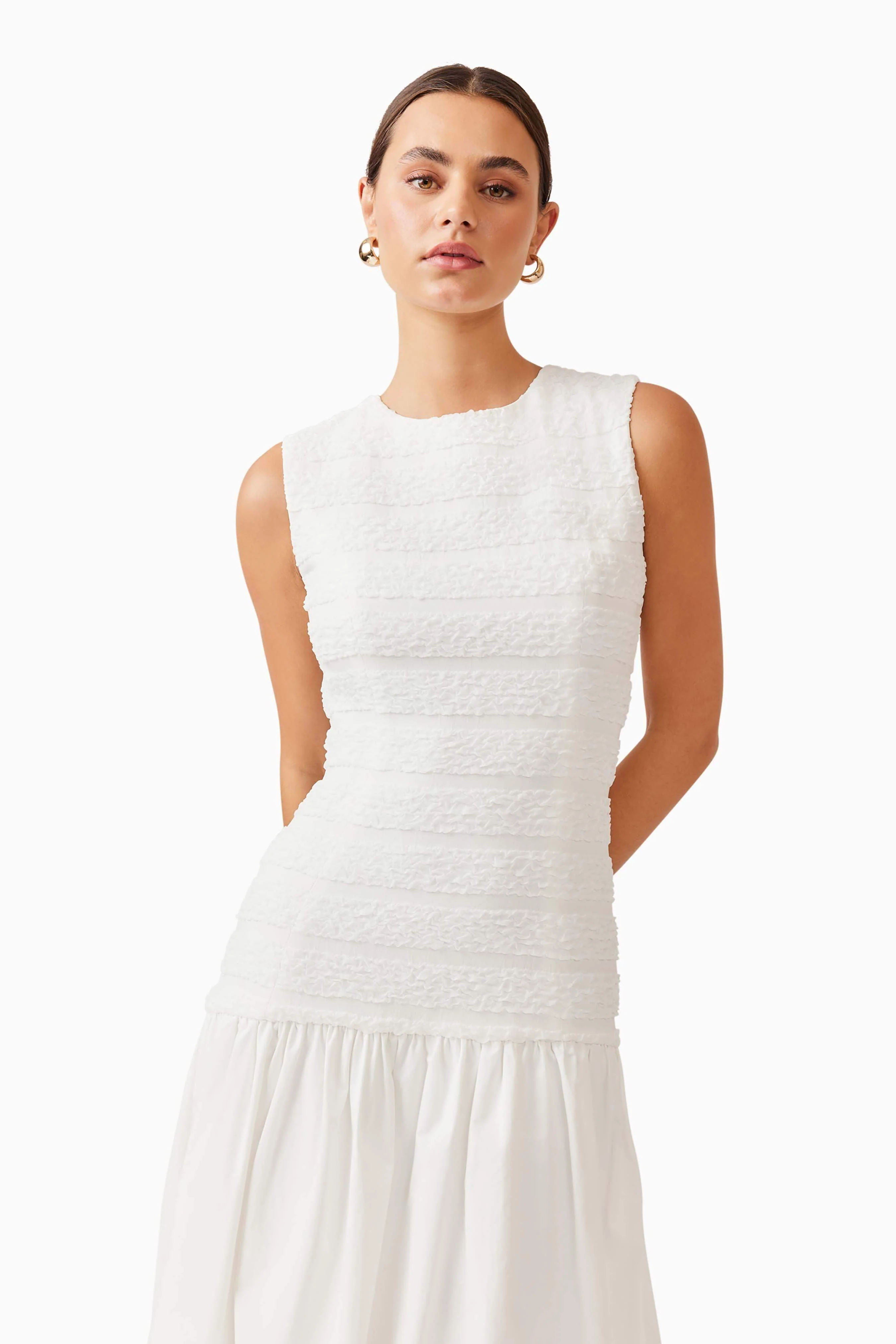 Fifi Midi Dress in White
