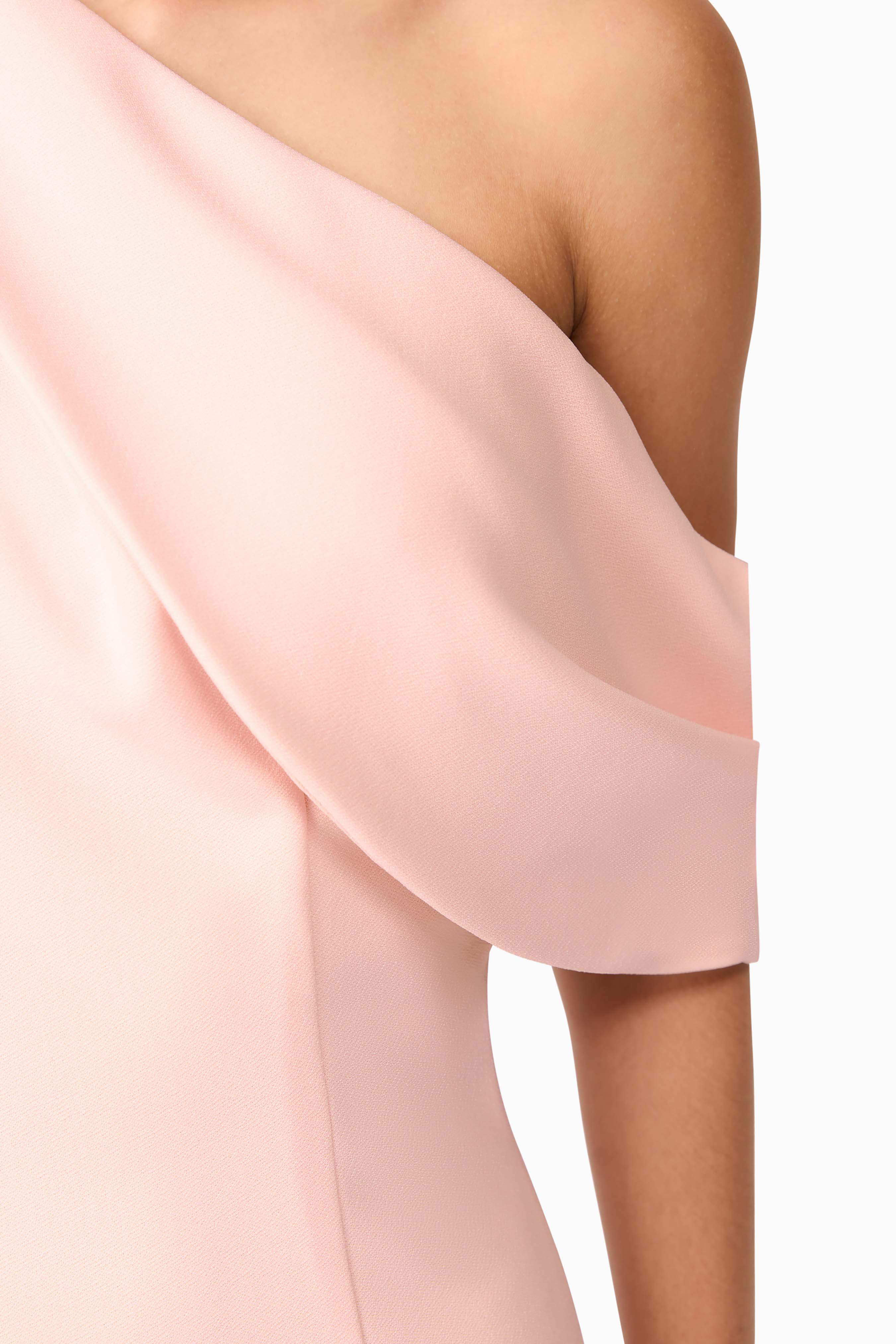 Ava Asymmetrical Mini Dress in Pink