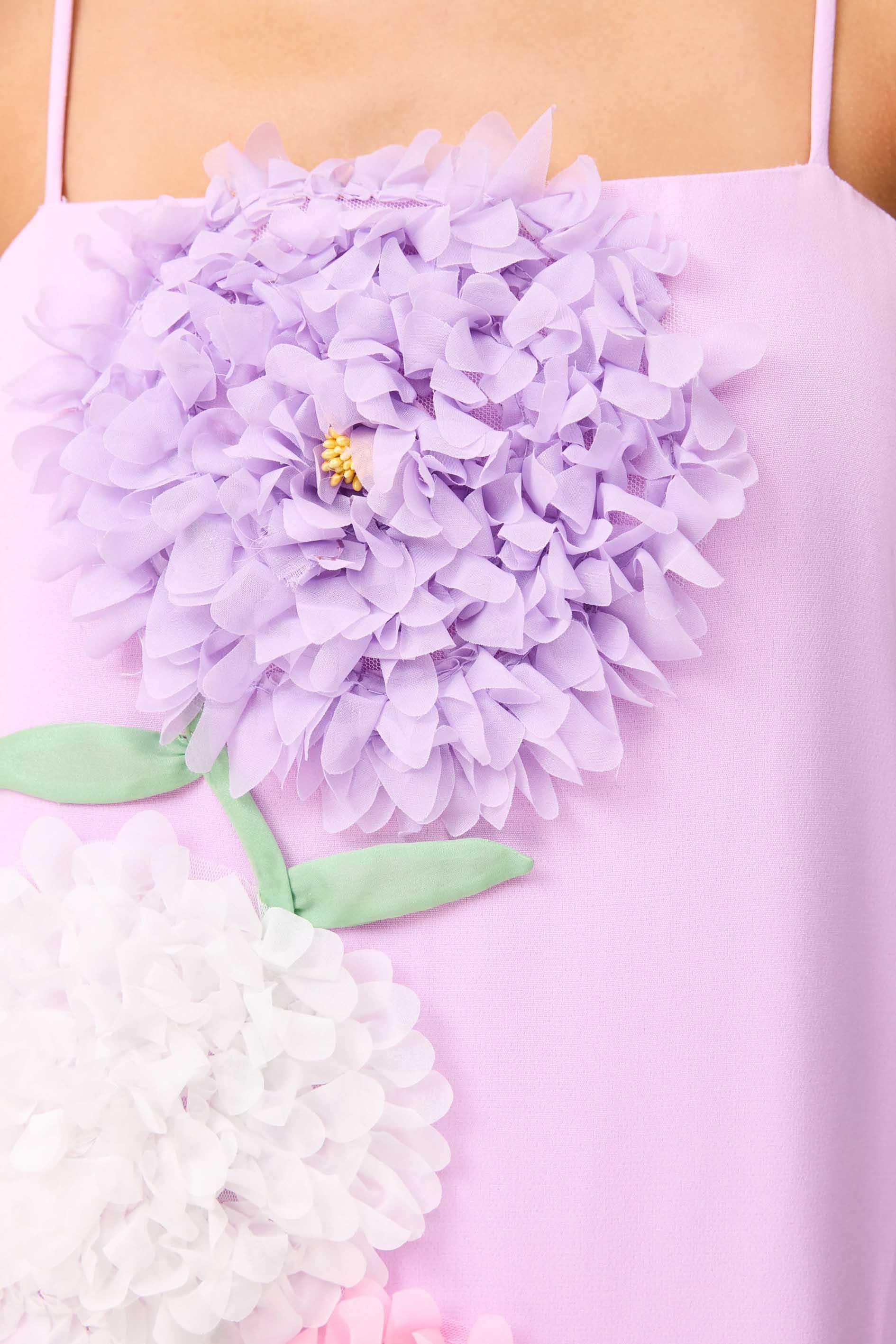 Buttercup Embroidered Maxi Dress in Purple