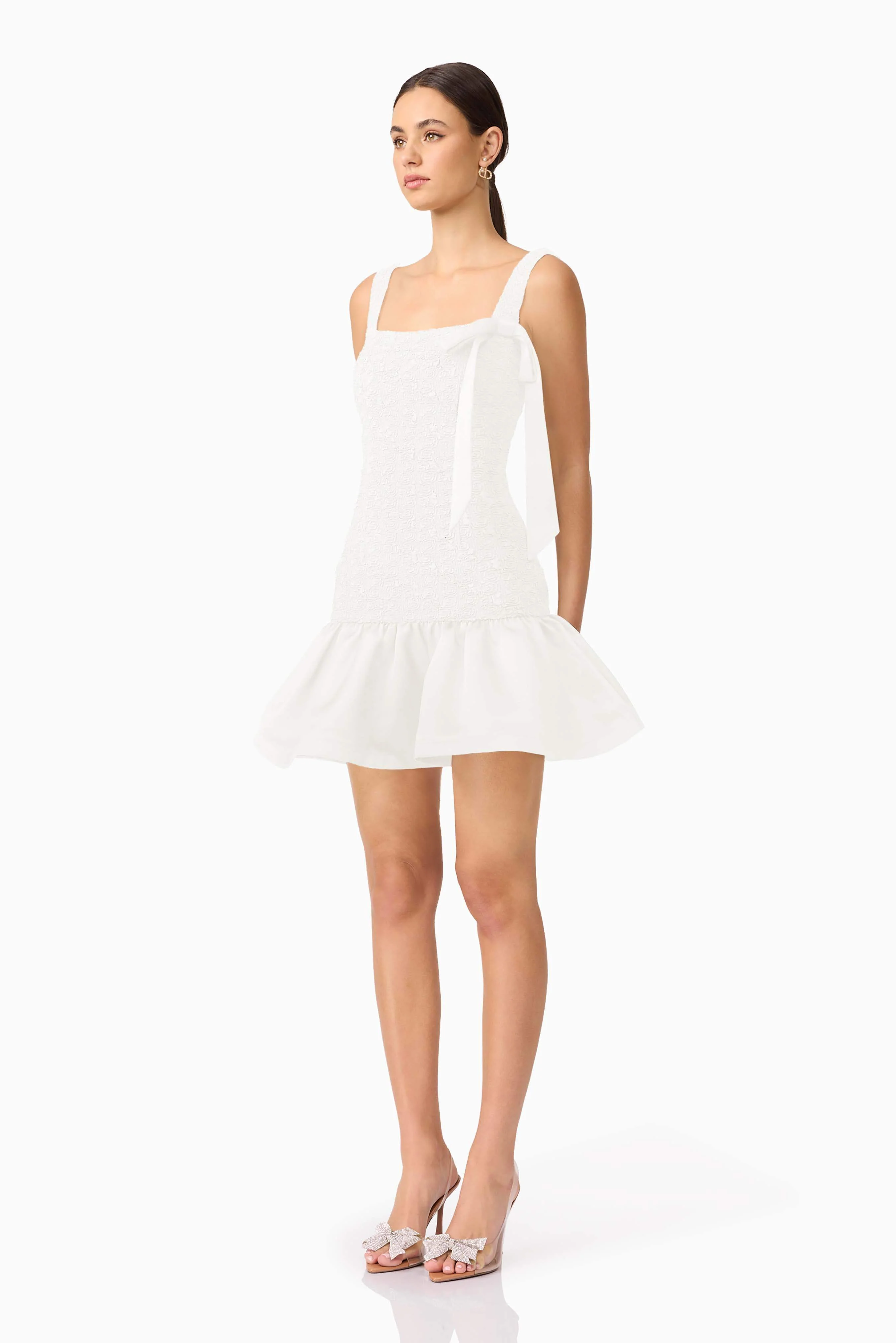 Dandelione Mini Dress in White