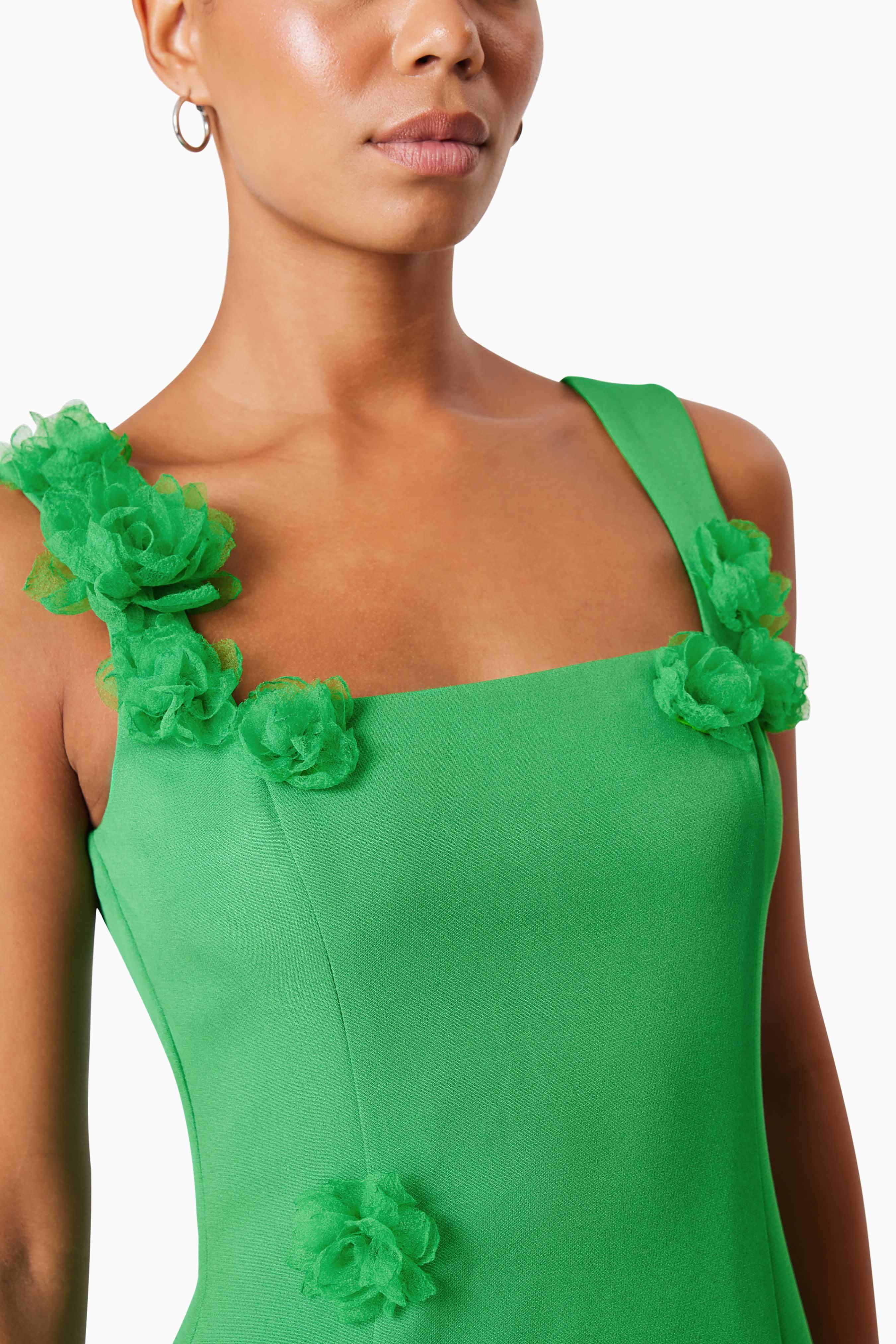 Valeria Eventwear Midi Dress In Green