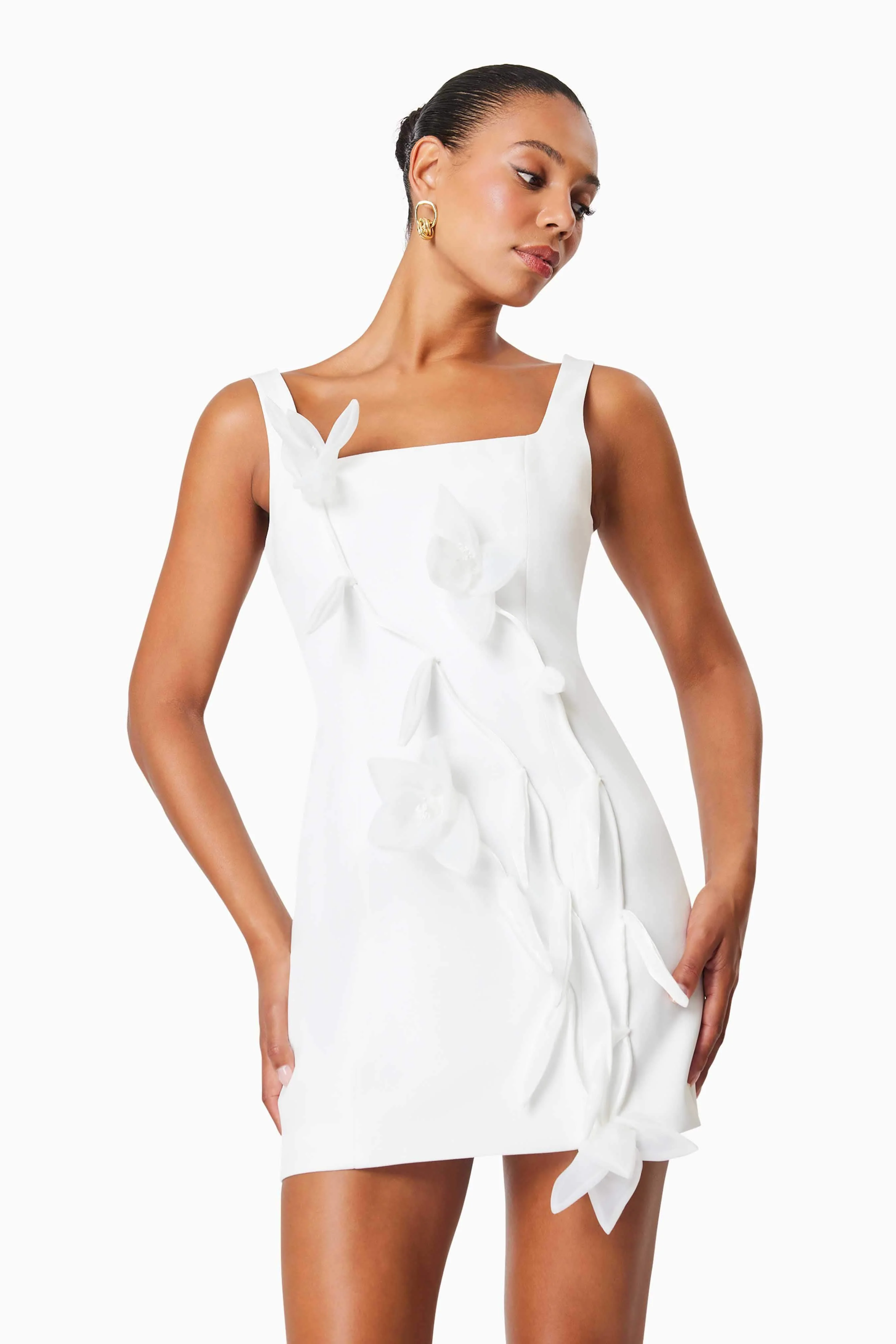 Bethany Mini Party Dress In White