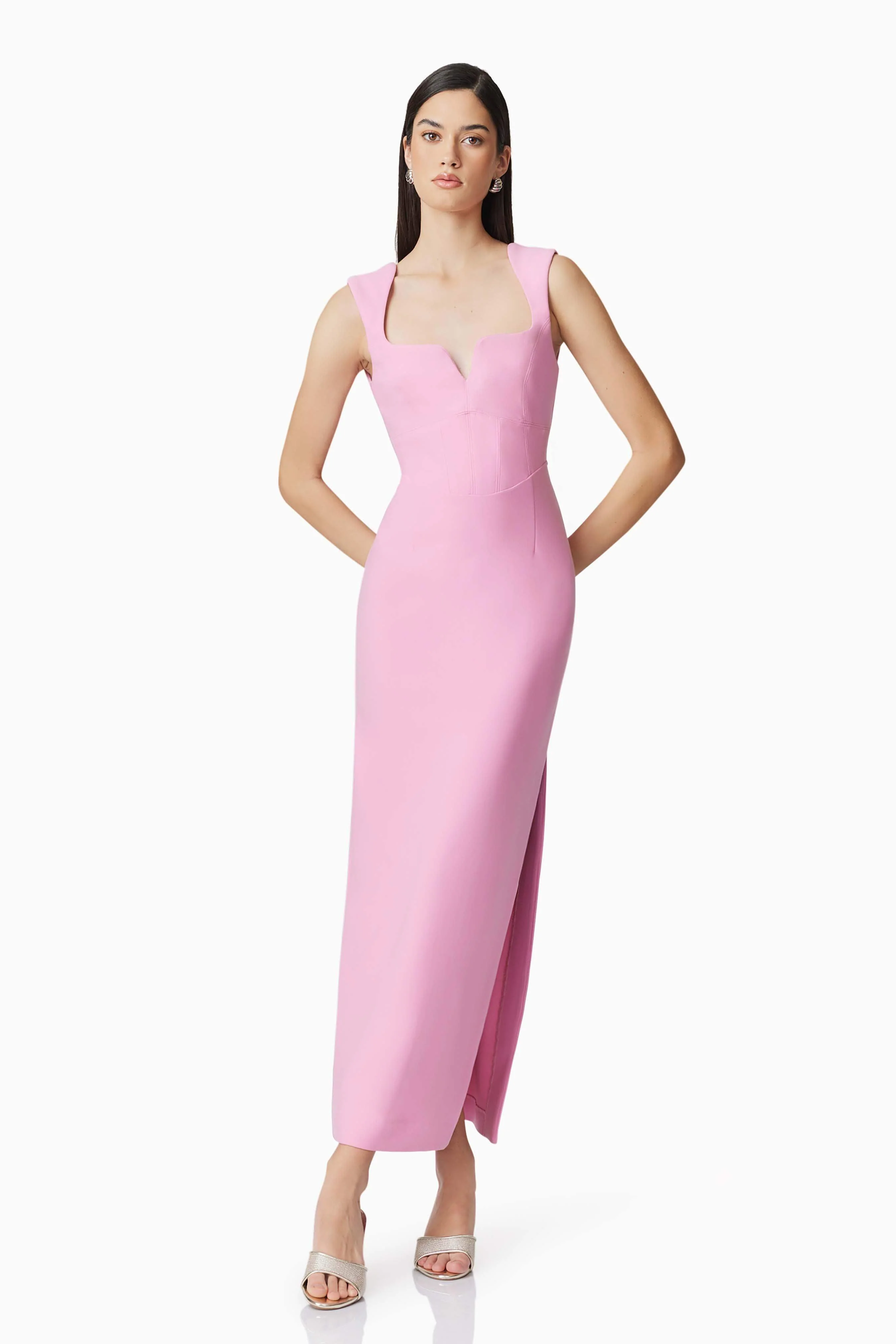 Gia Fitted Gown in Pink