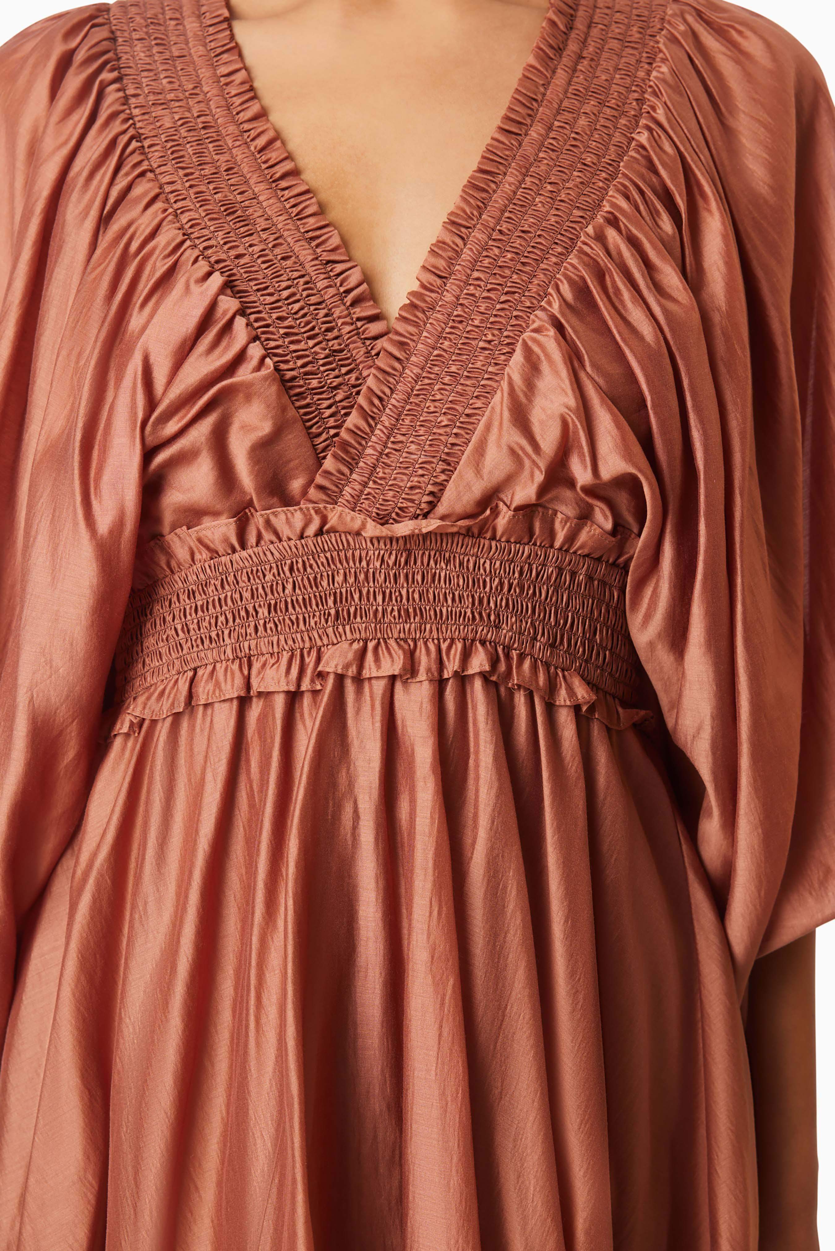 Fauna Resort Wear Mini Dress In Brown