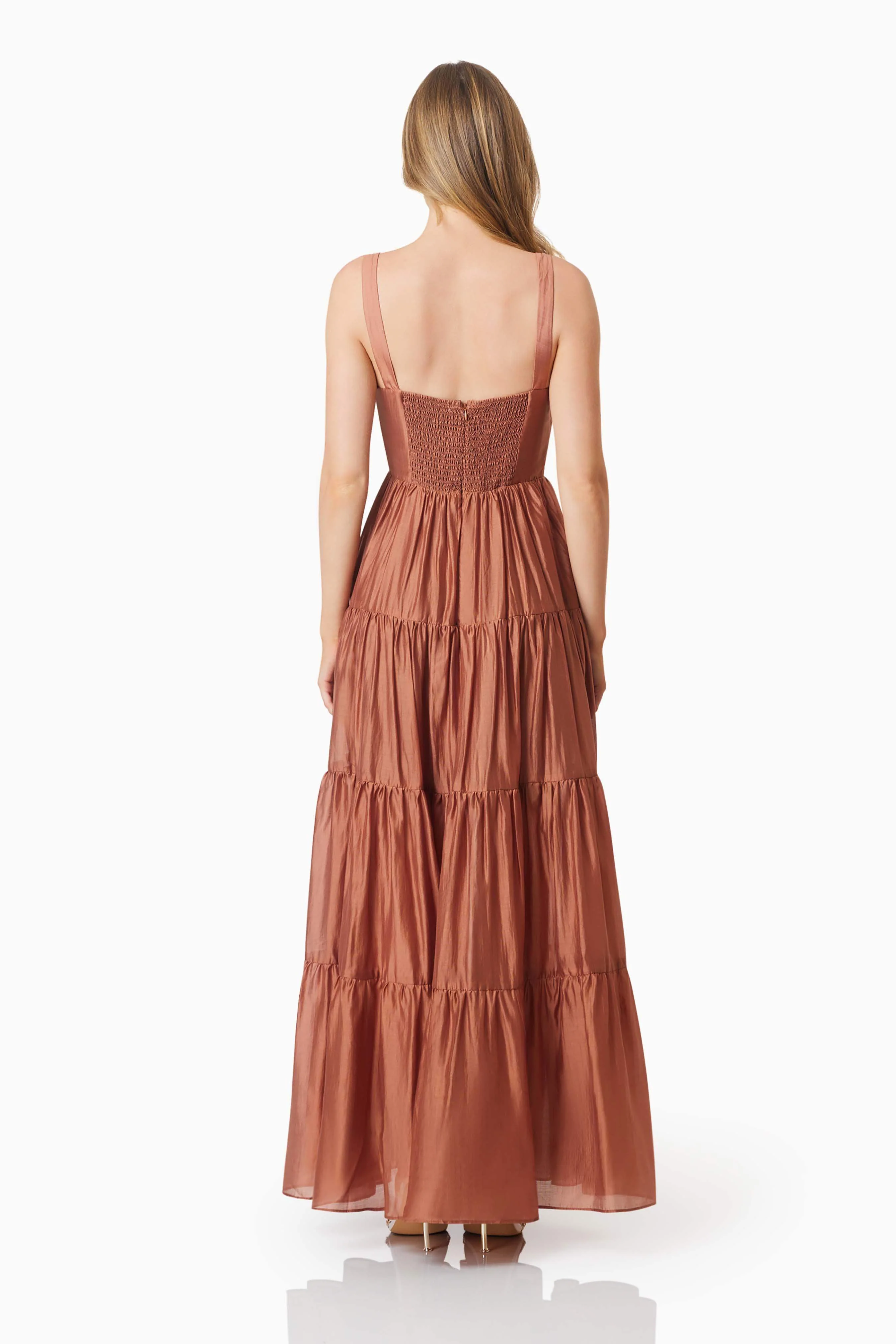Fauna Resortwear Maxi Dress In Brown