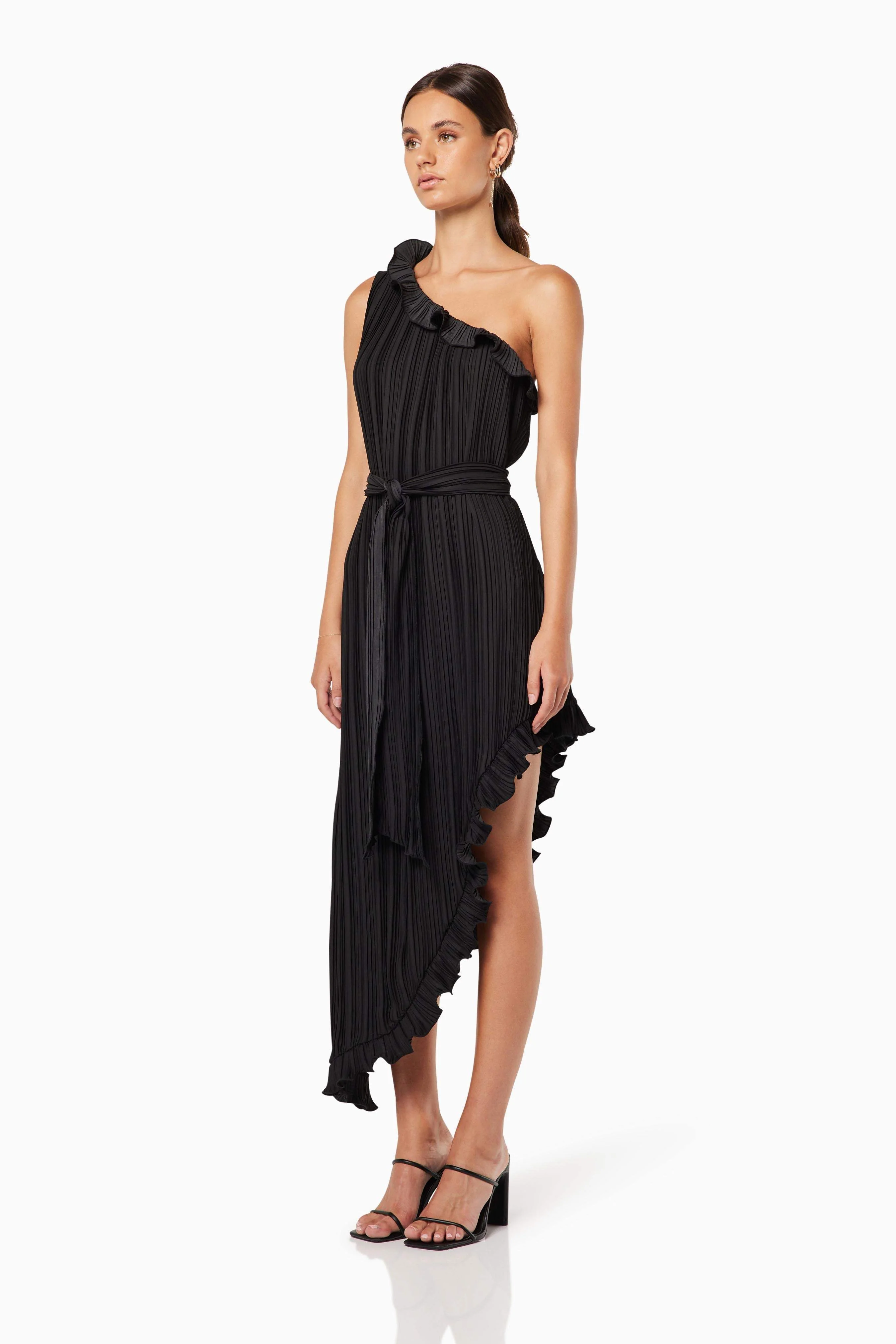 Italianate Midi Dress In Black