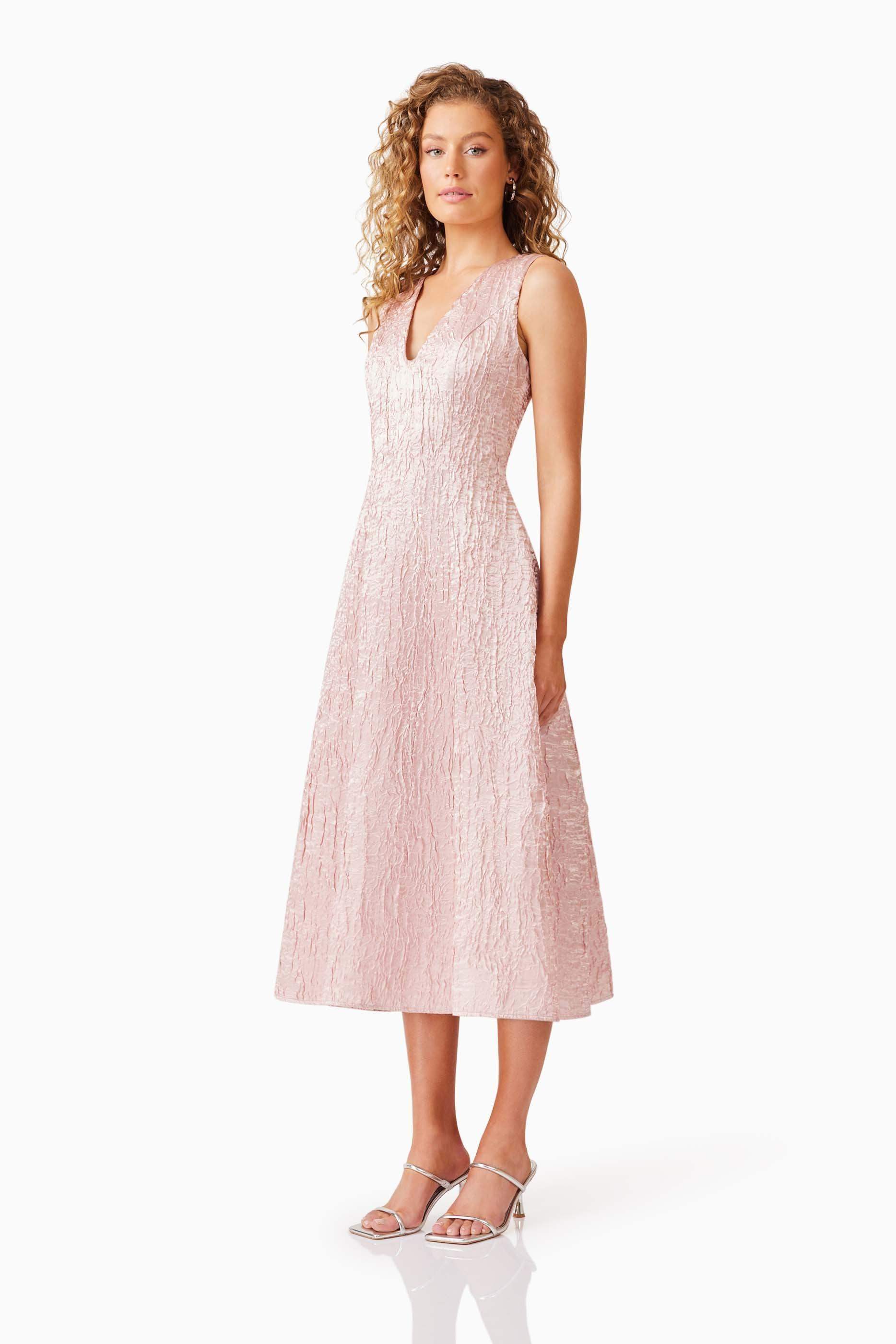 Joesphine Midi Dress in Pink