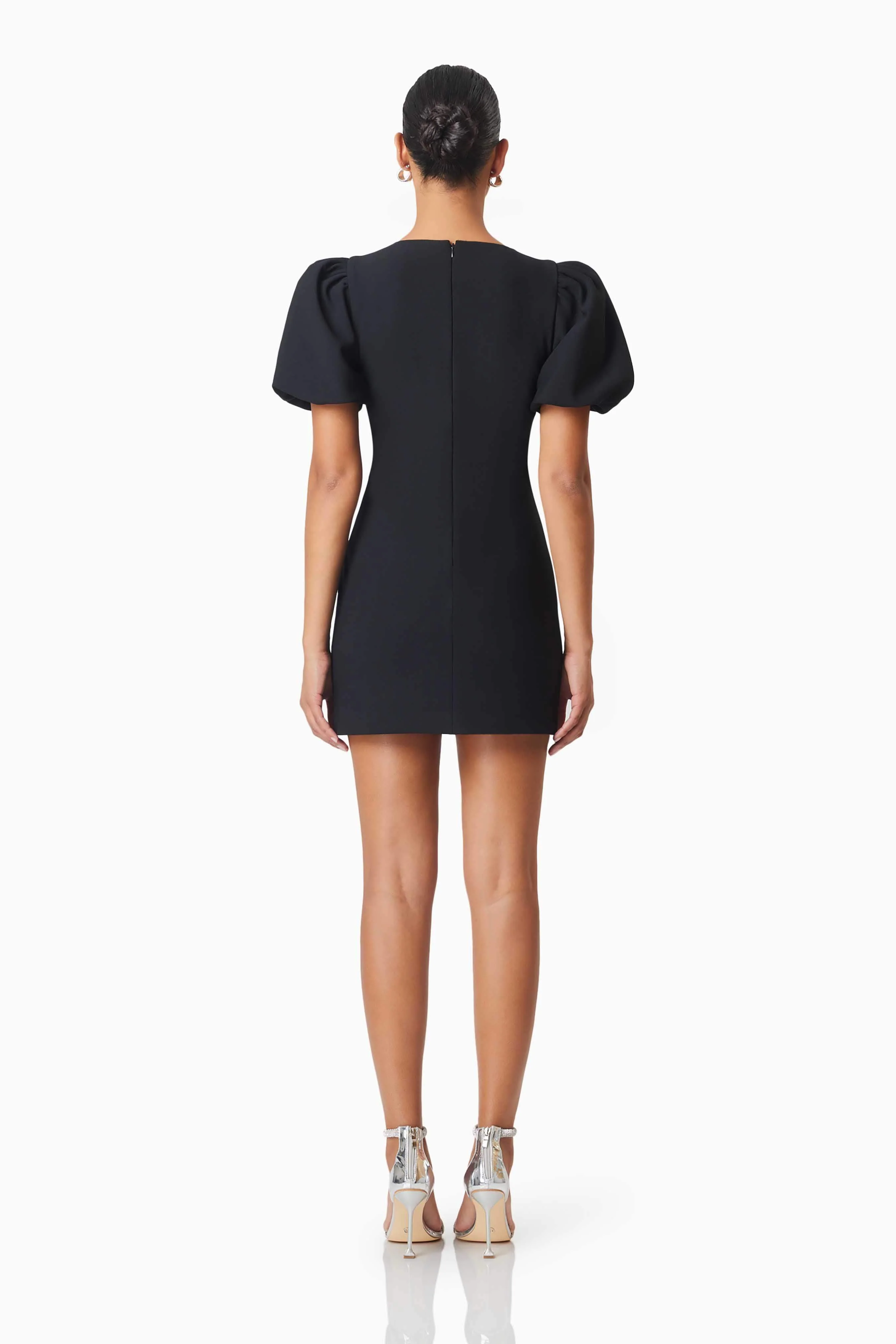 Delia Diamante Mini Dress In Black