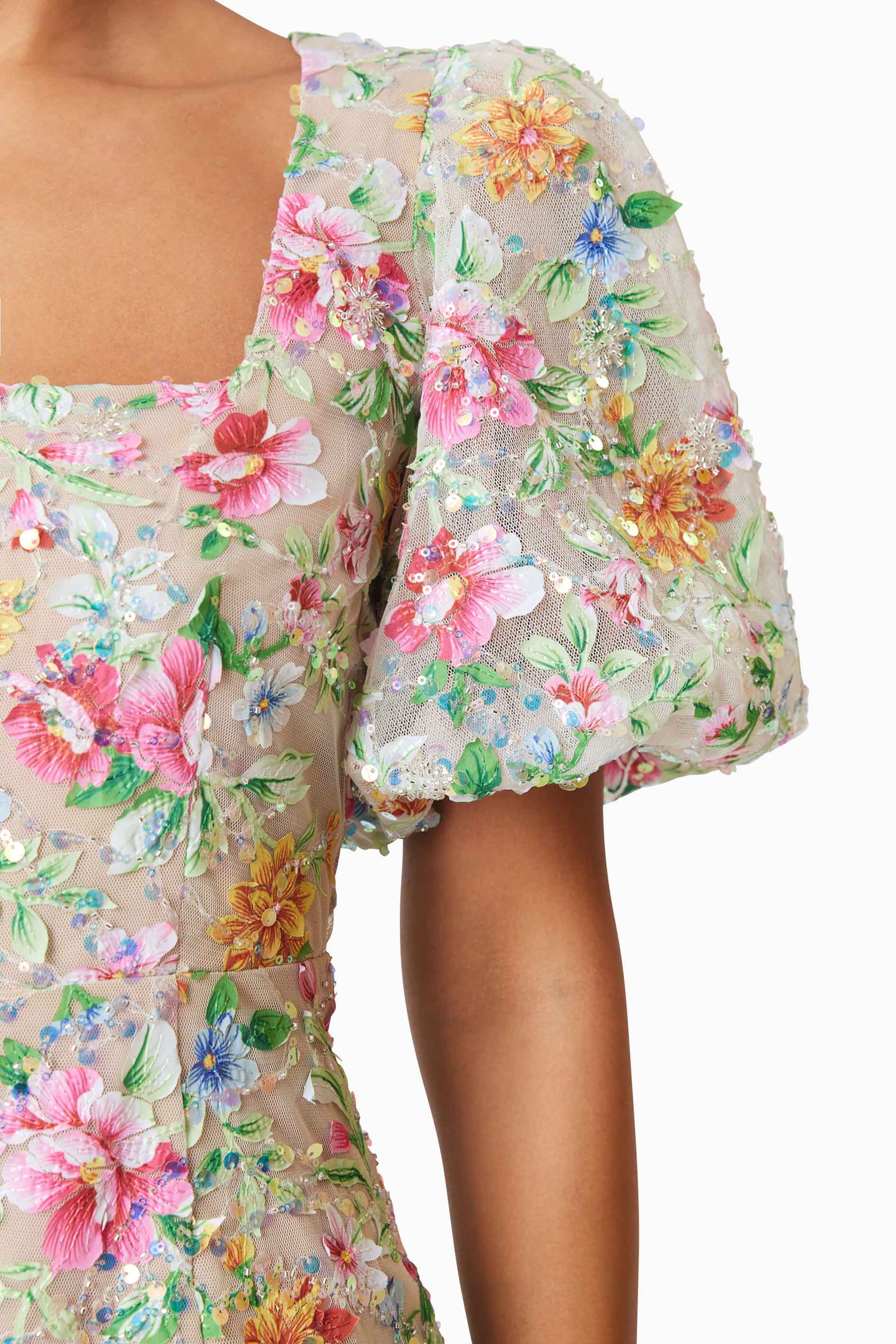 Starla Sequin Mini Dress in Floral