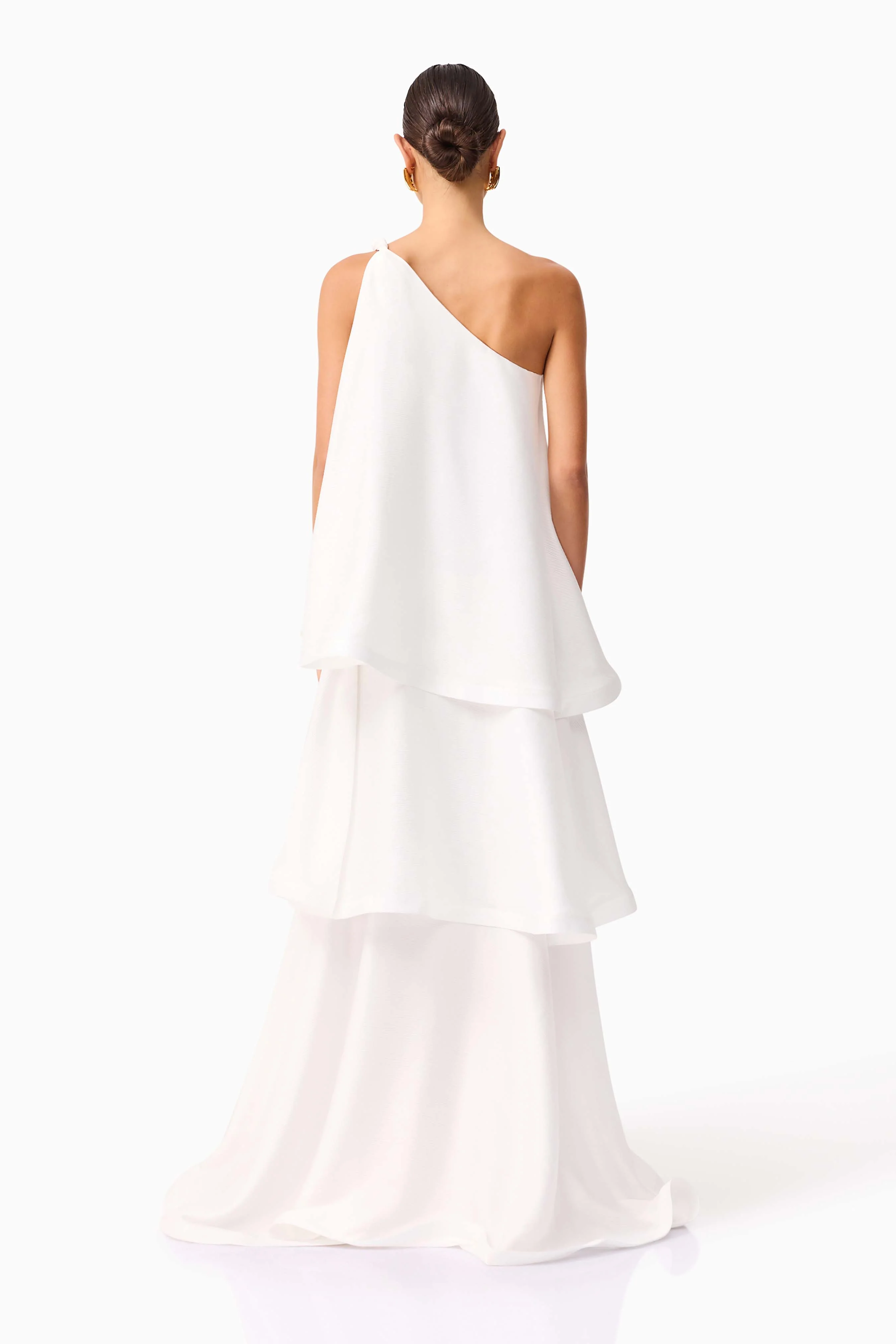 Tilly One Shoulder Maxi Dress in White