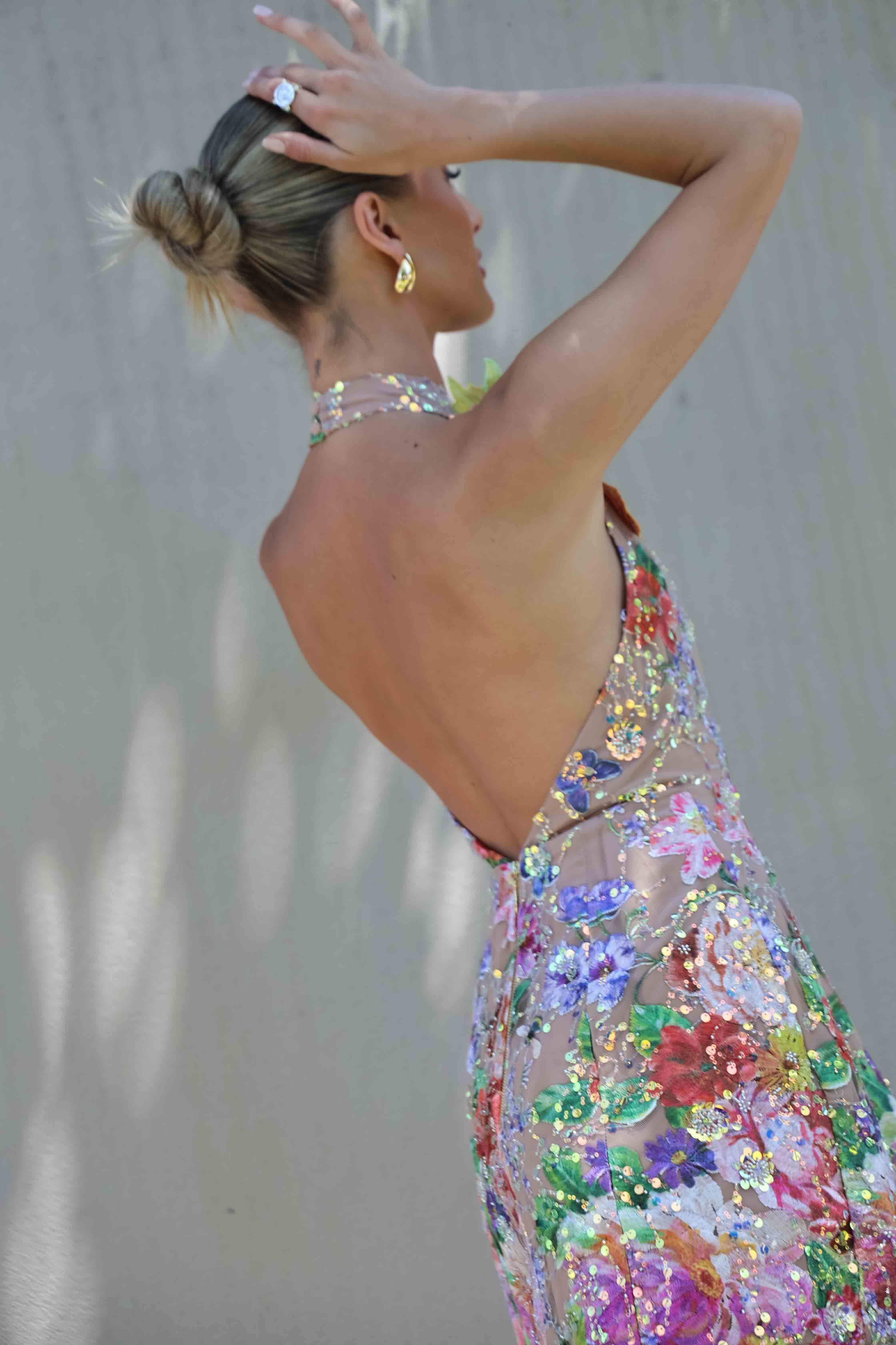 OMR x ELLIATT: Meadowhawk Mini Sequin Dress In Pink