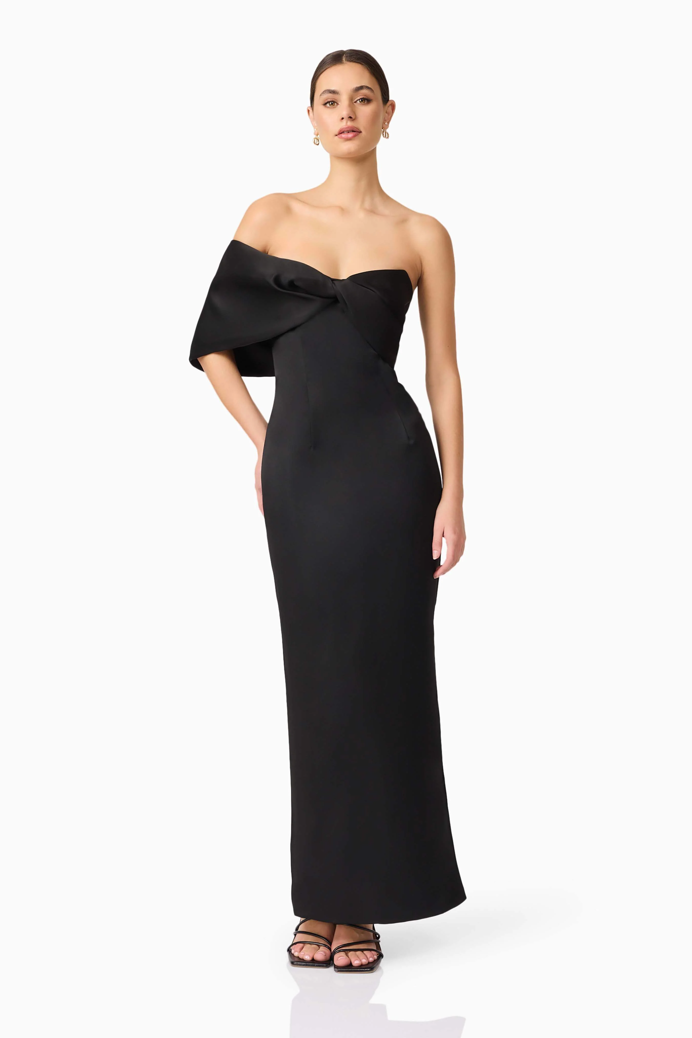 Dandelione Strapless Gown in Black