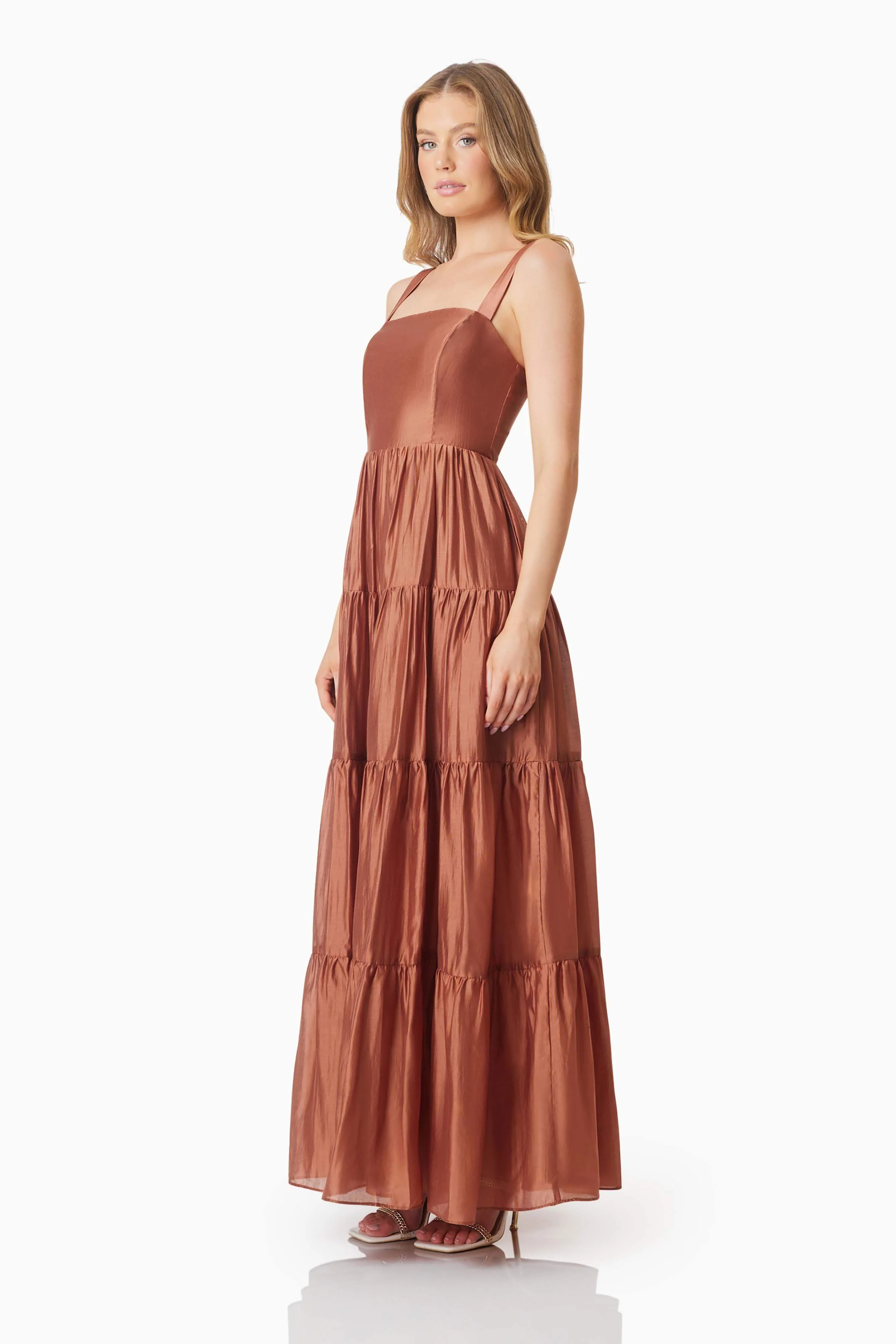Fauna Resortwear Maxi Dress In Brown
