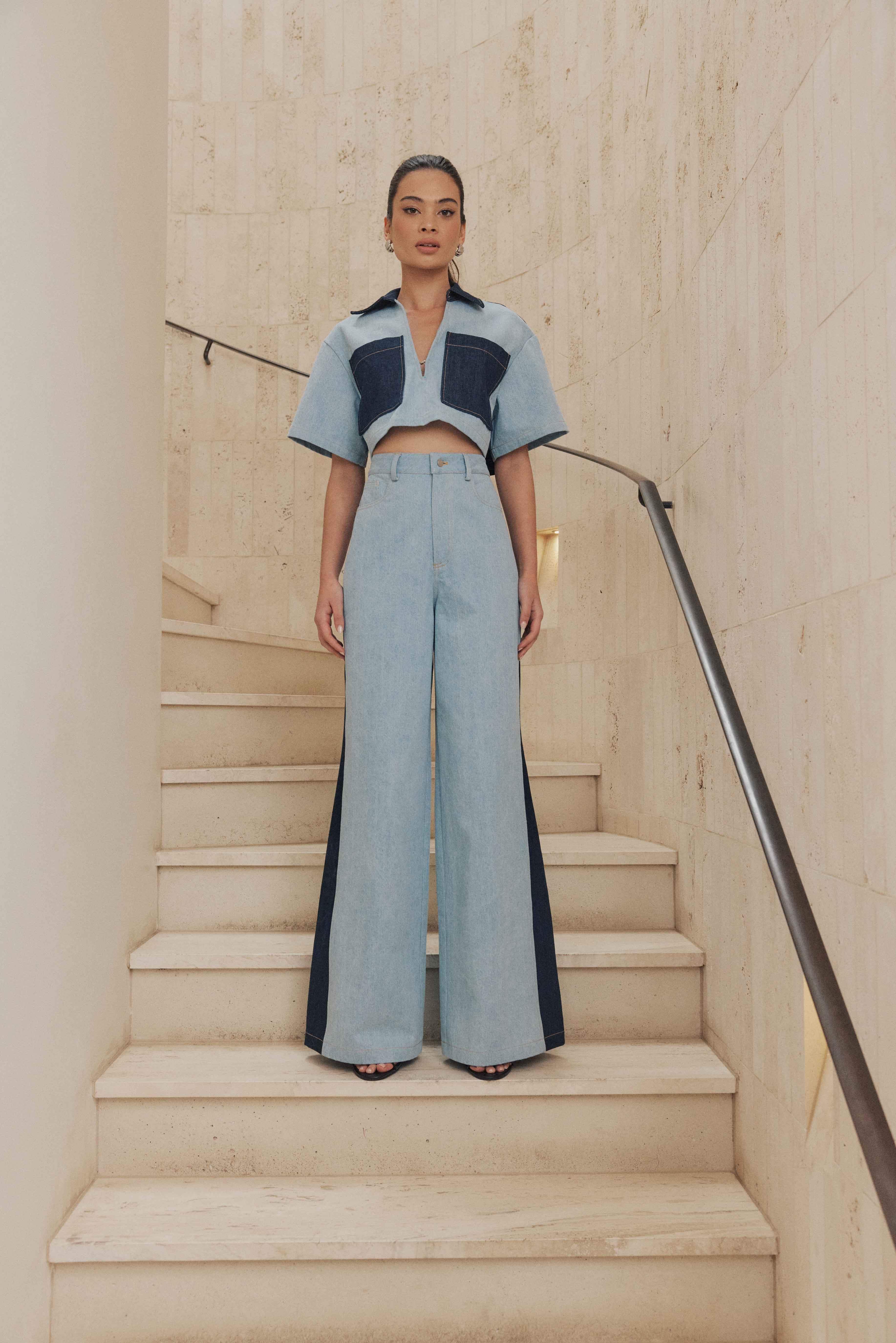 CURAAE Lyon Wide Leg Denim Jeans