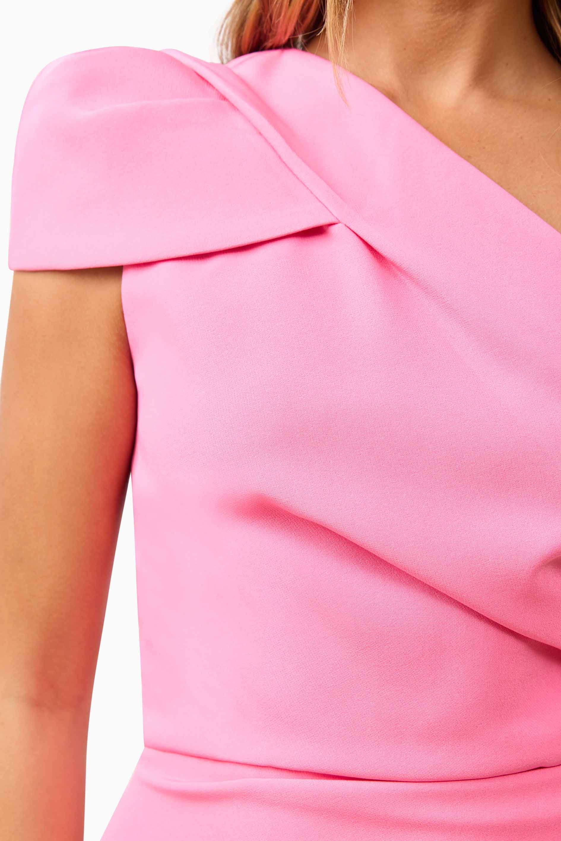 Klara One Shoulder Gown in Pink