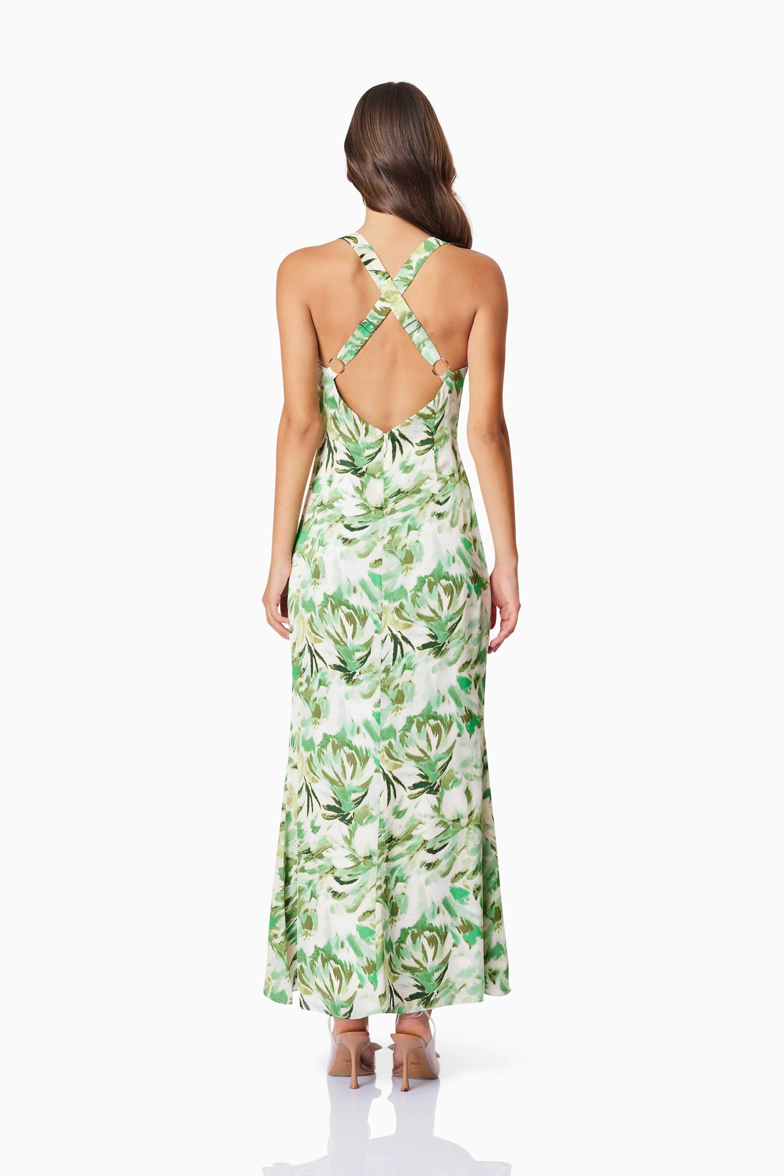 Georgia Cocktail Maxi Dress In Green