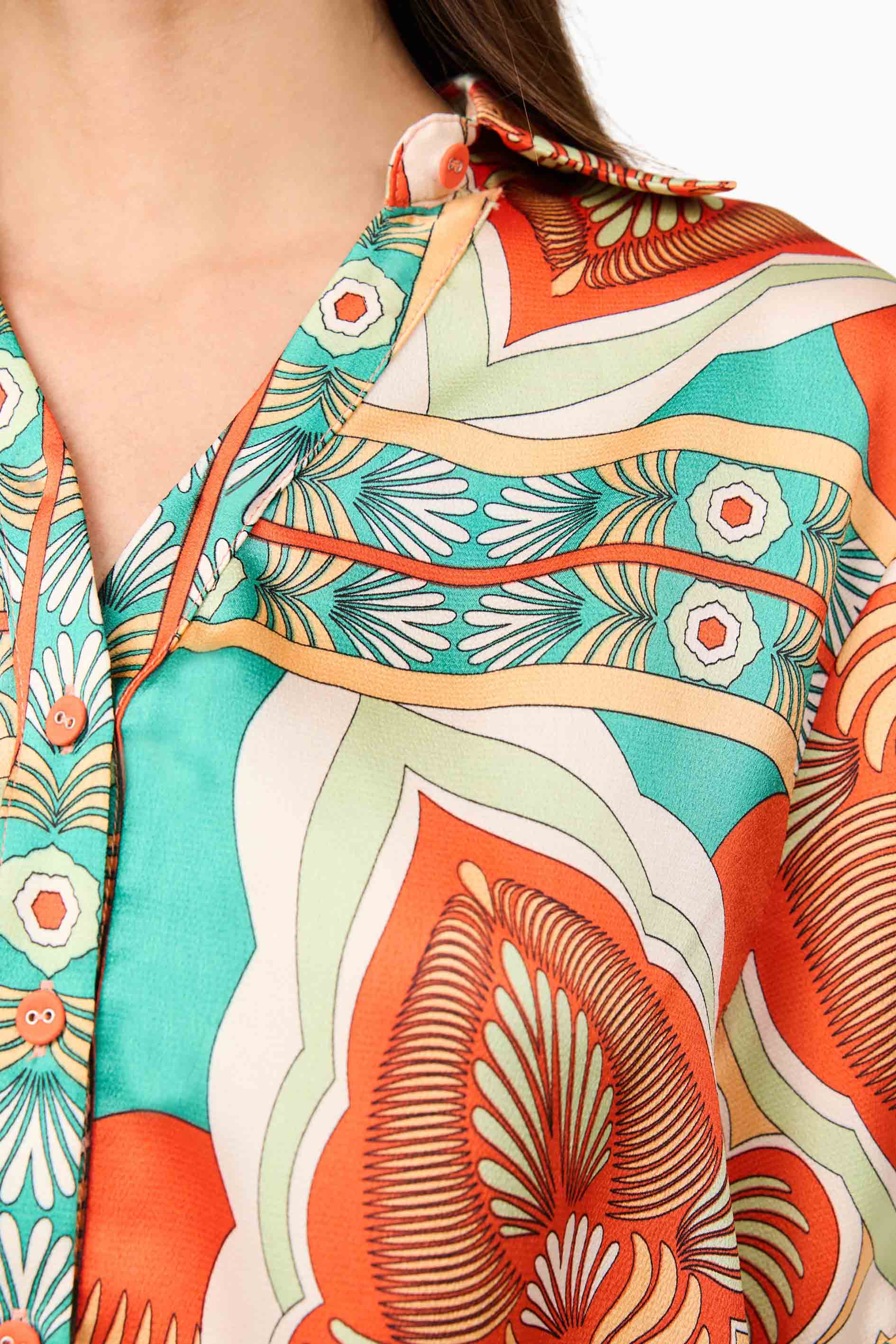 Neomi Satin Set in Orange