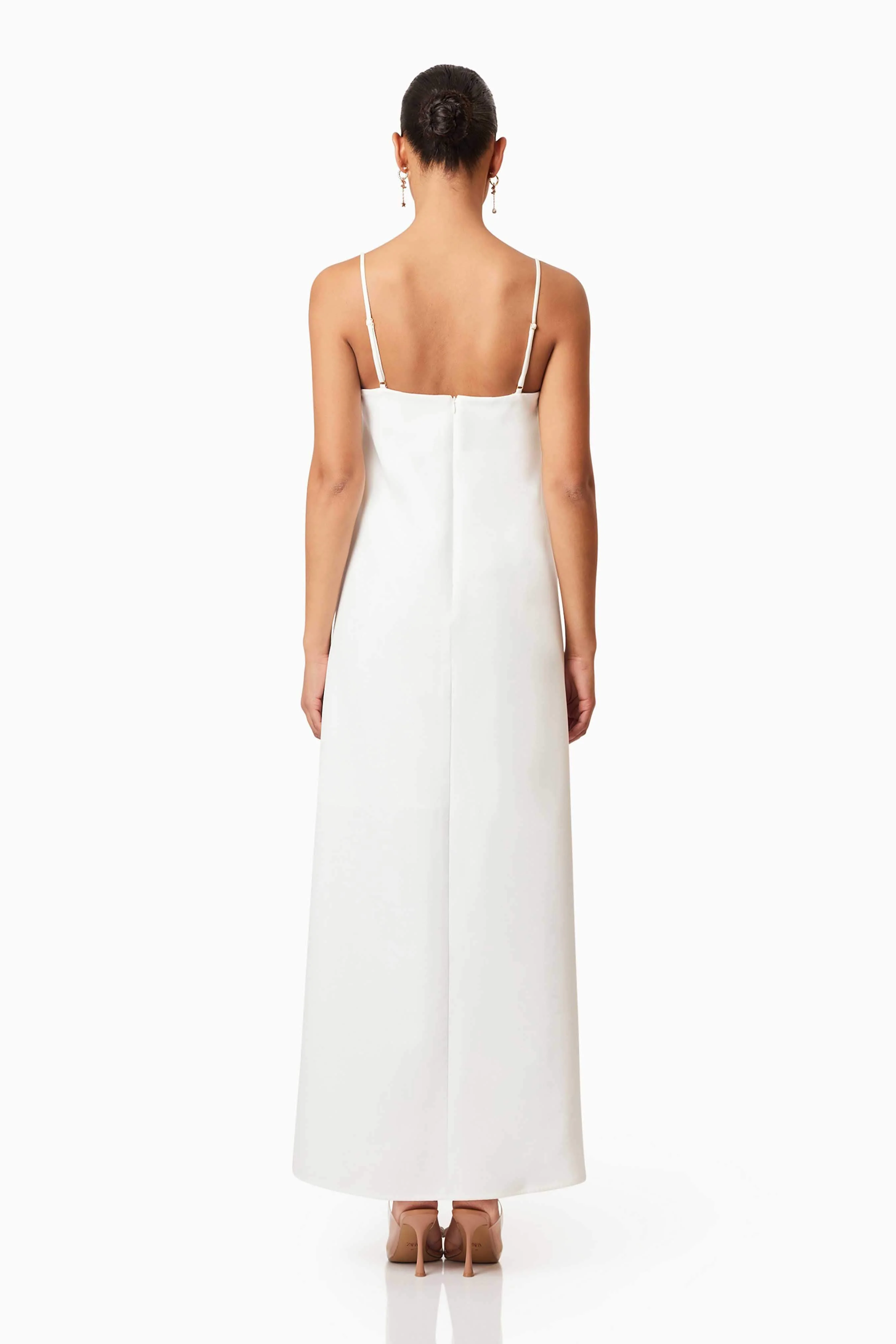 Buttercup Embroidered Maxi Dress in White