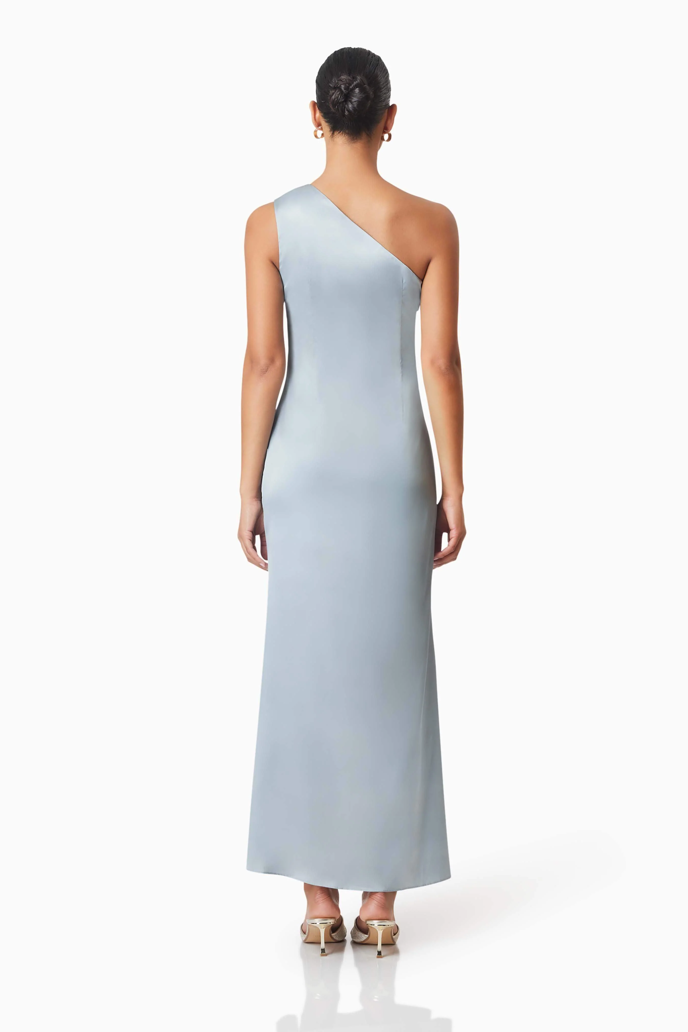 Iliad One Shoulder Maxi Dress In Blue