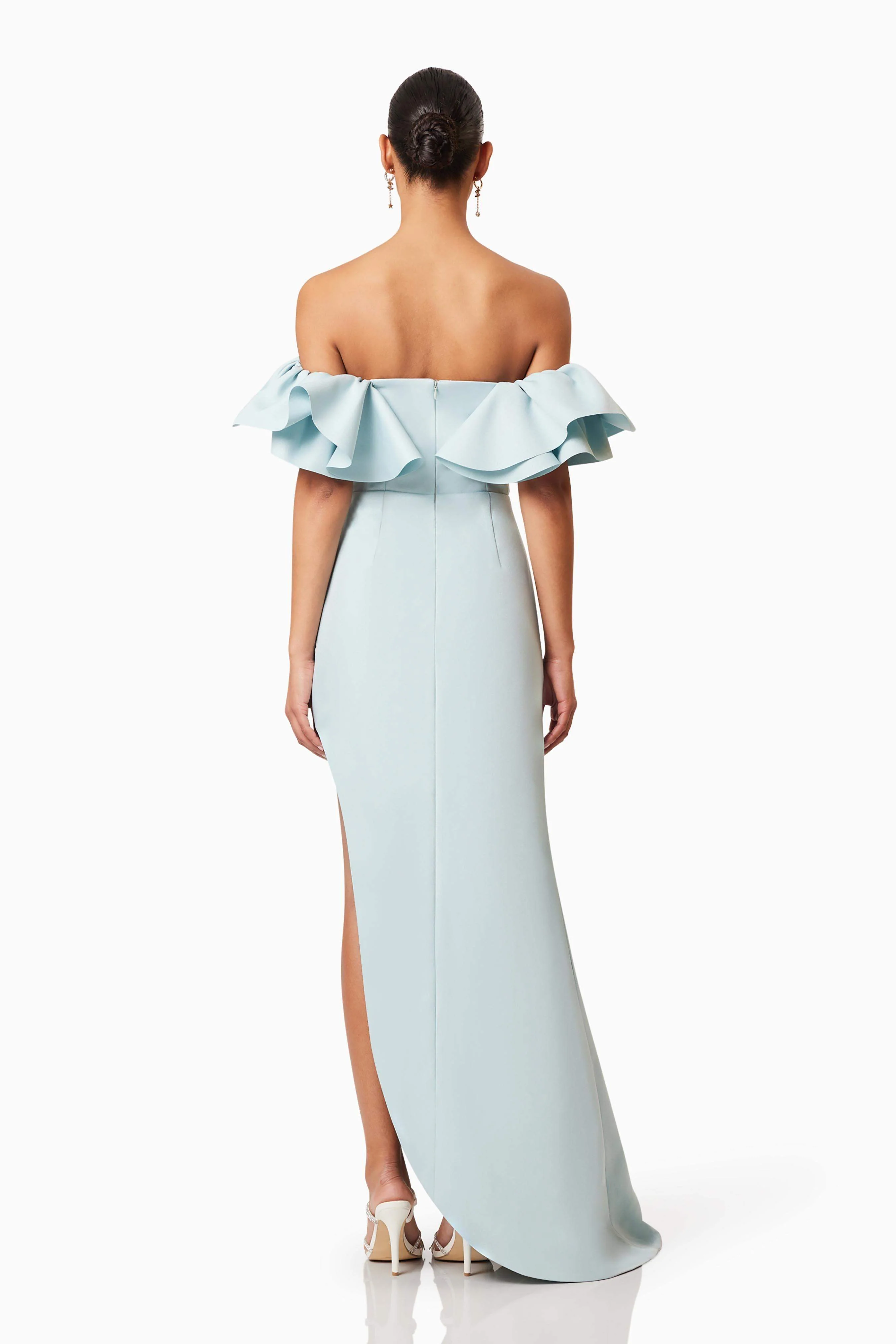 Geranium Hilo Off the Shoulder Dress In Blue