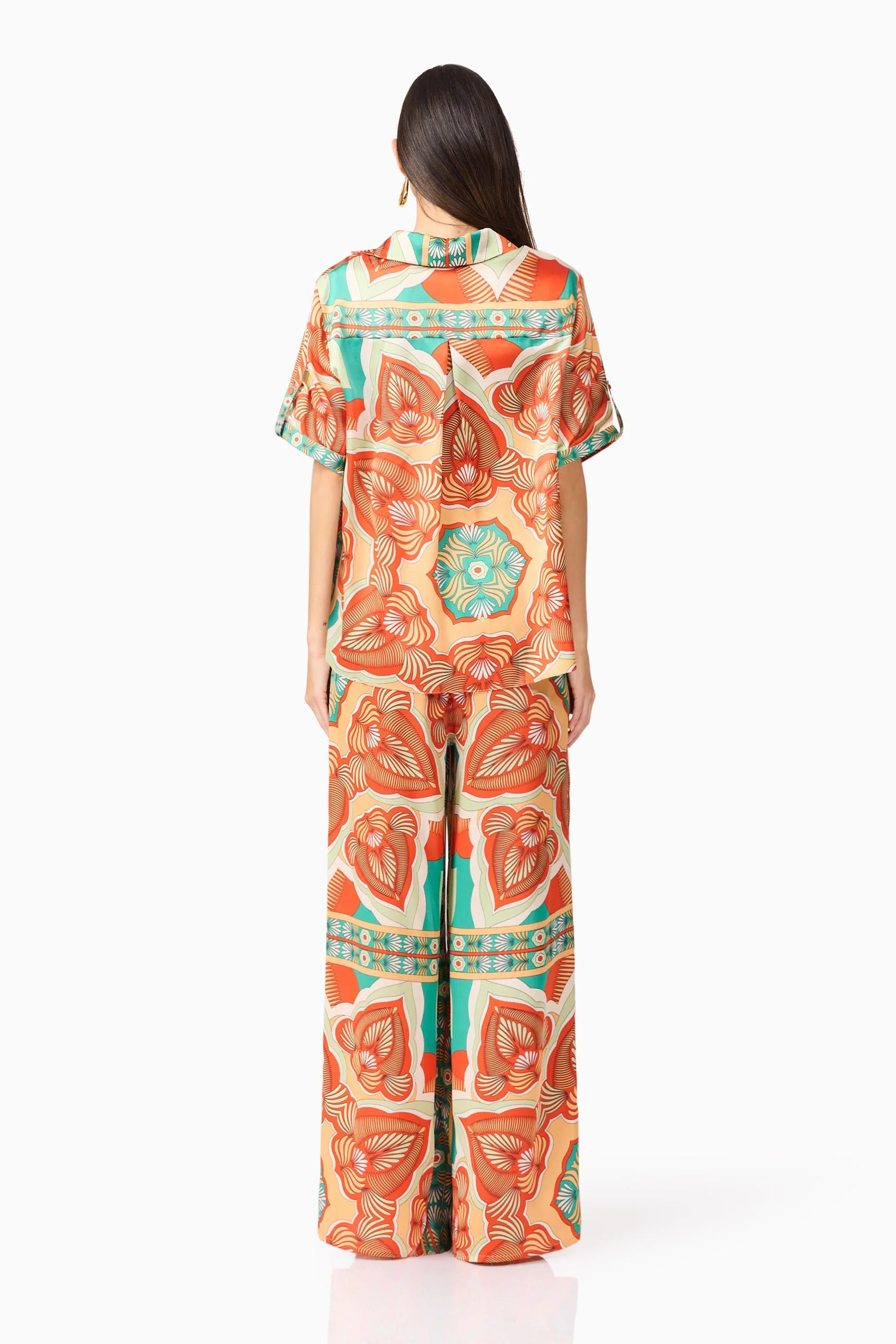 Neomi Satin Set in Orange