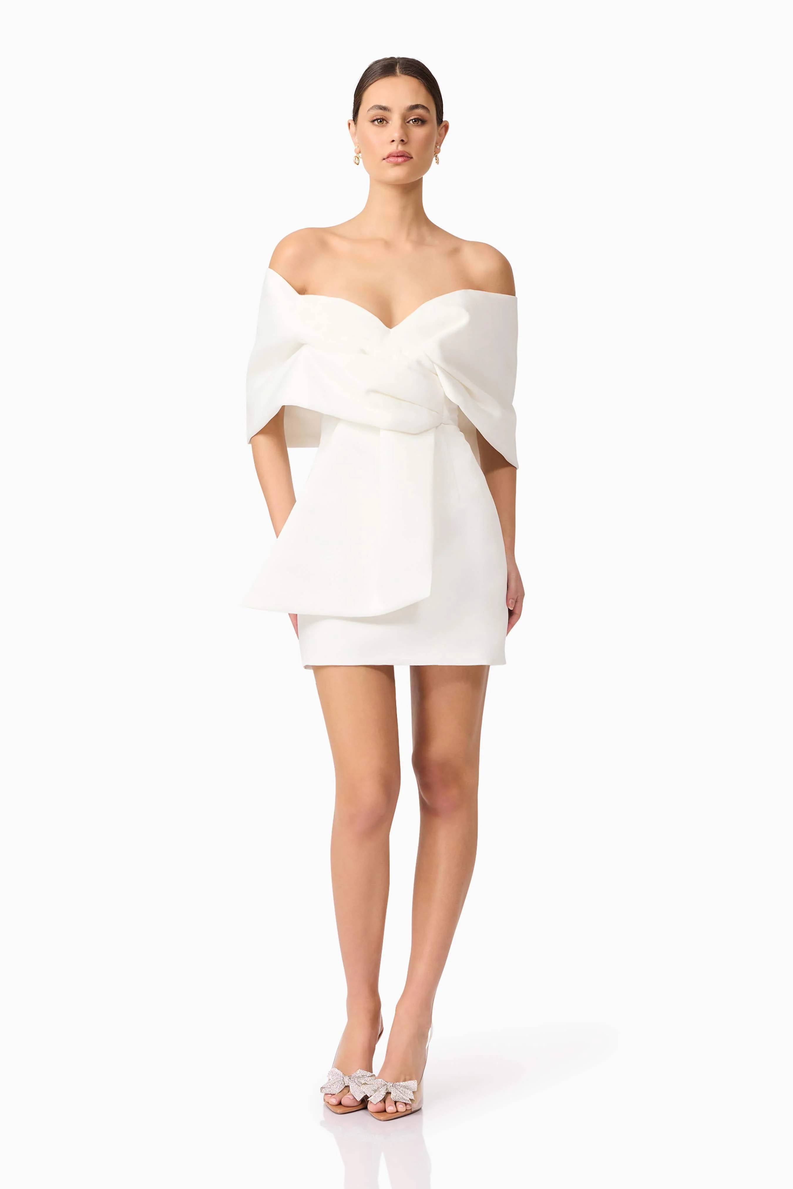 Dandelione Off The Shoulder Mini Dress in White