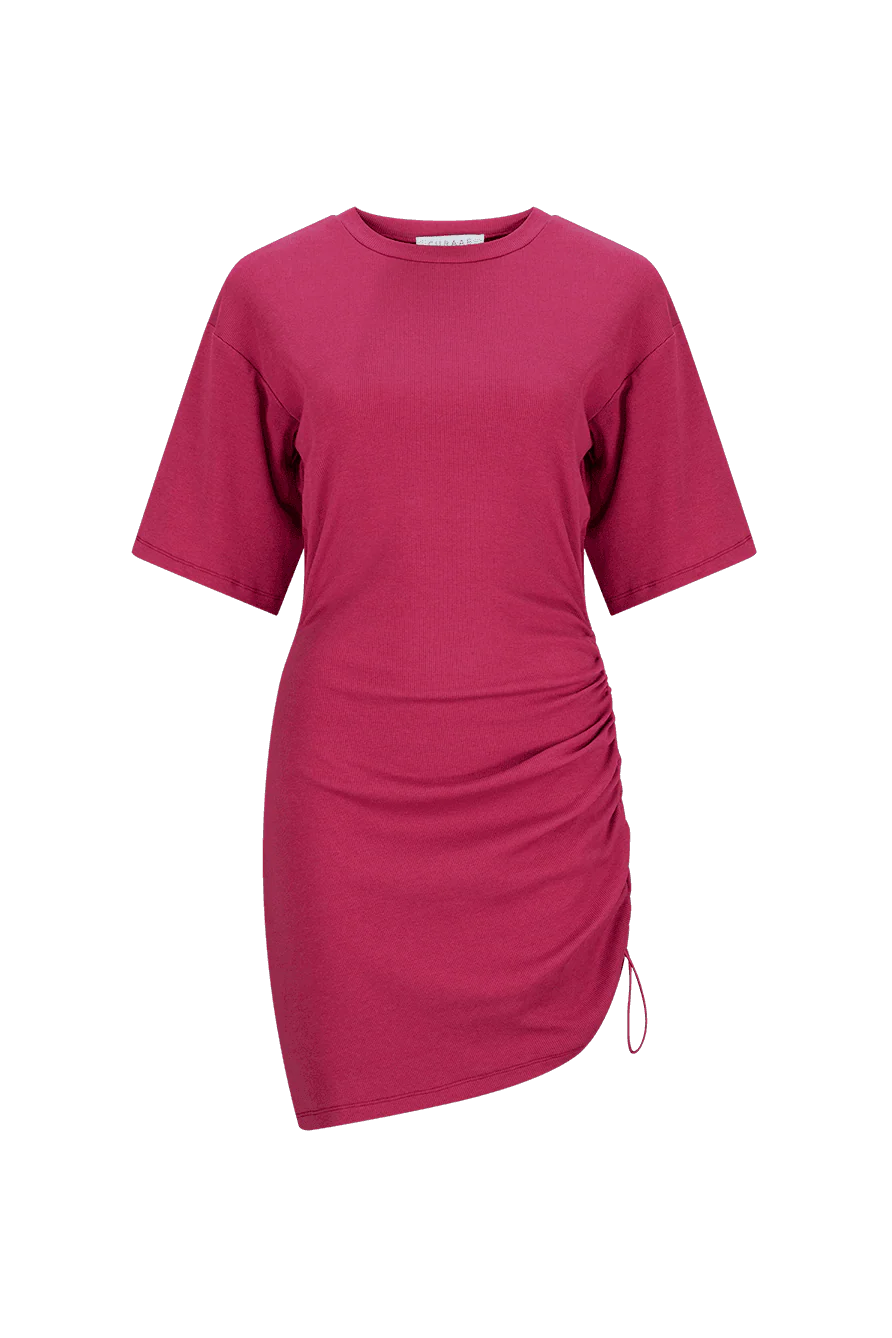 CURAAE Peony Short Sleeve Mini Dress in Pink