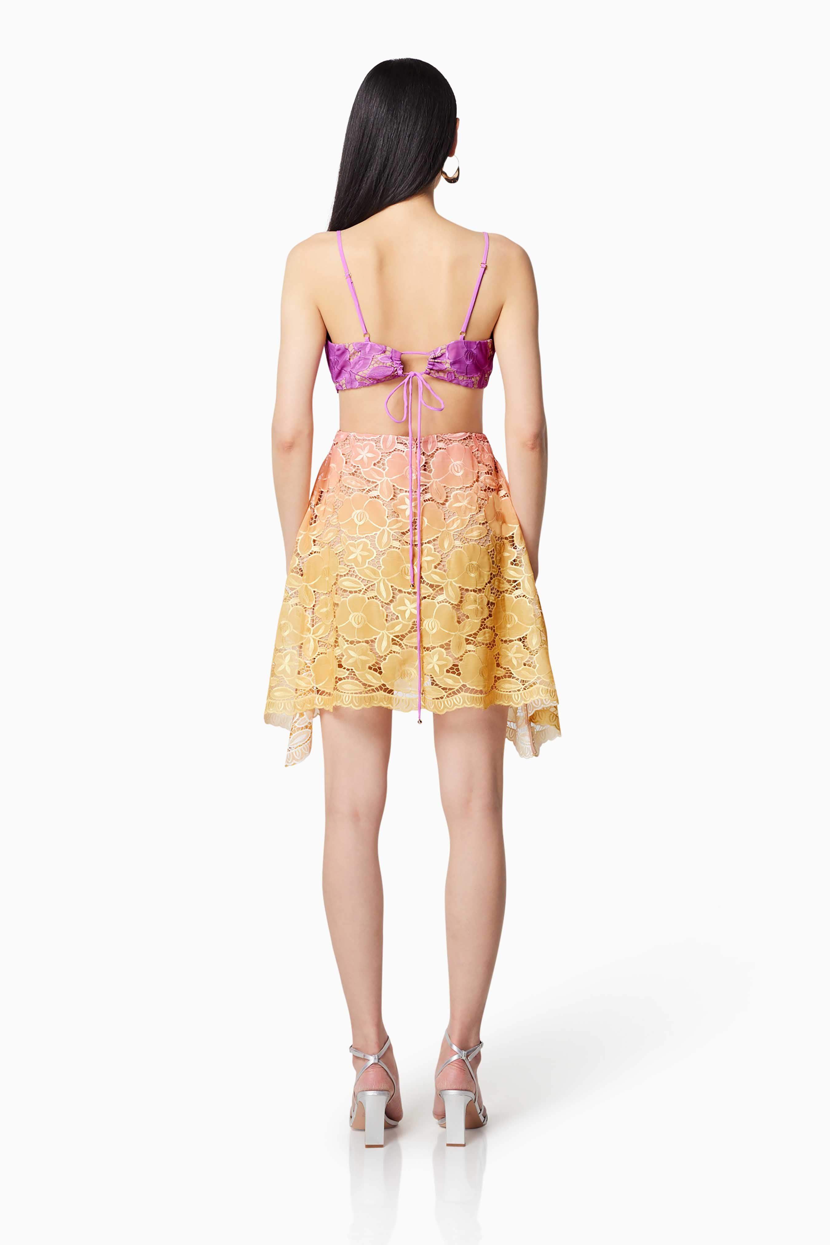 Vice Ombre Lace Mini Dress In Purple