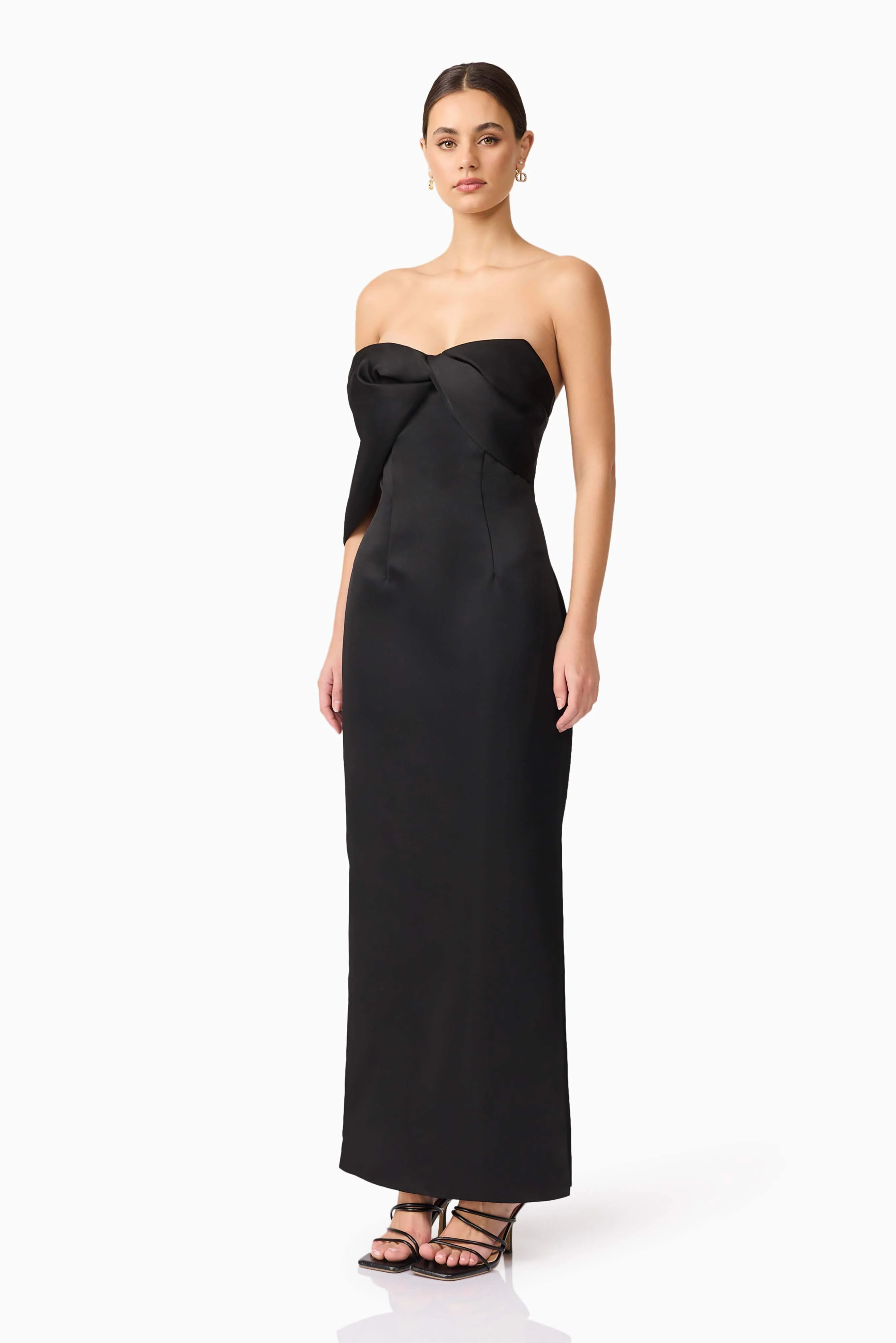 Dandelione Strapless Gown in Black