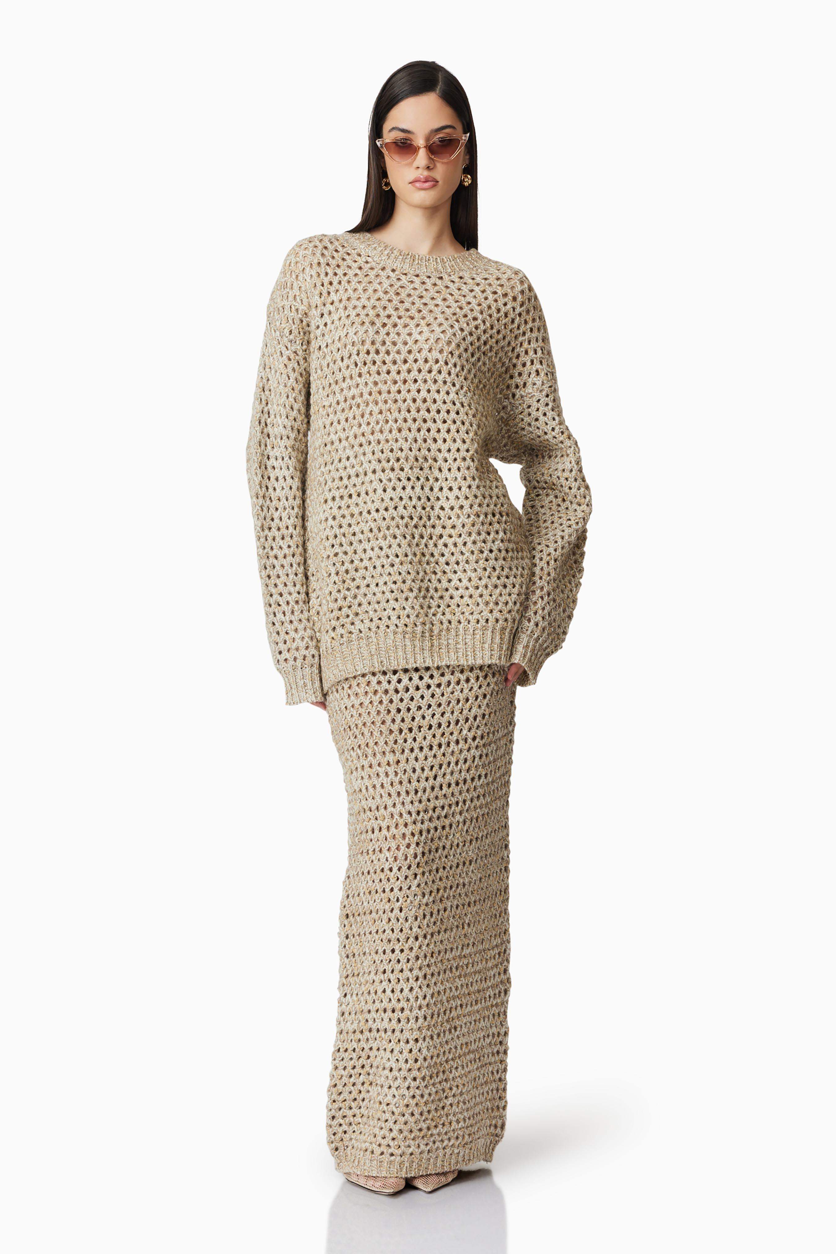 CURAAE Hazel Knit Sweater in Beige