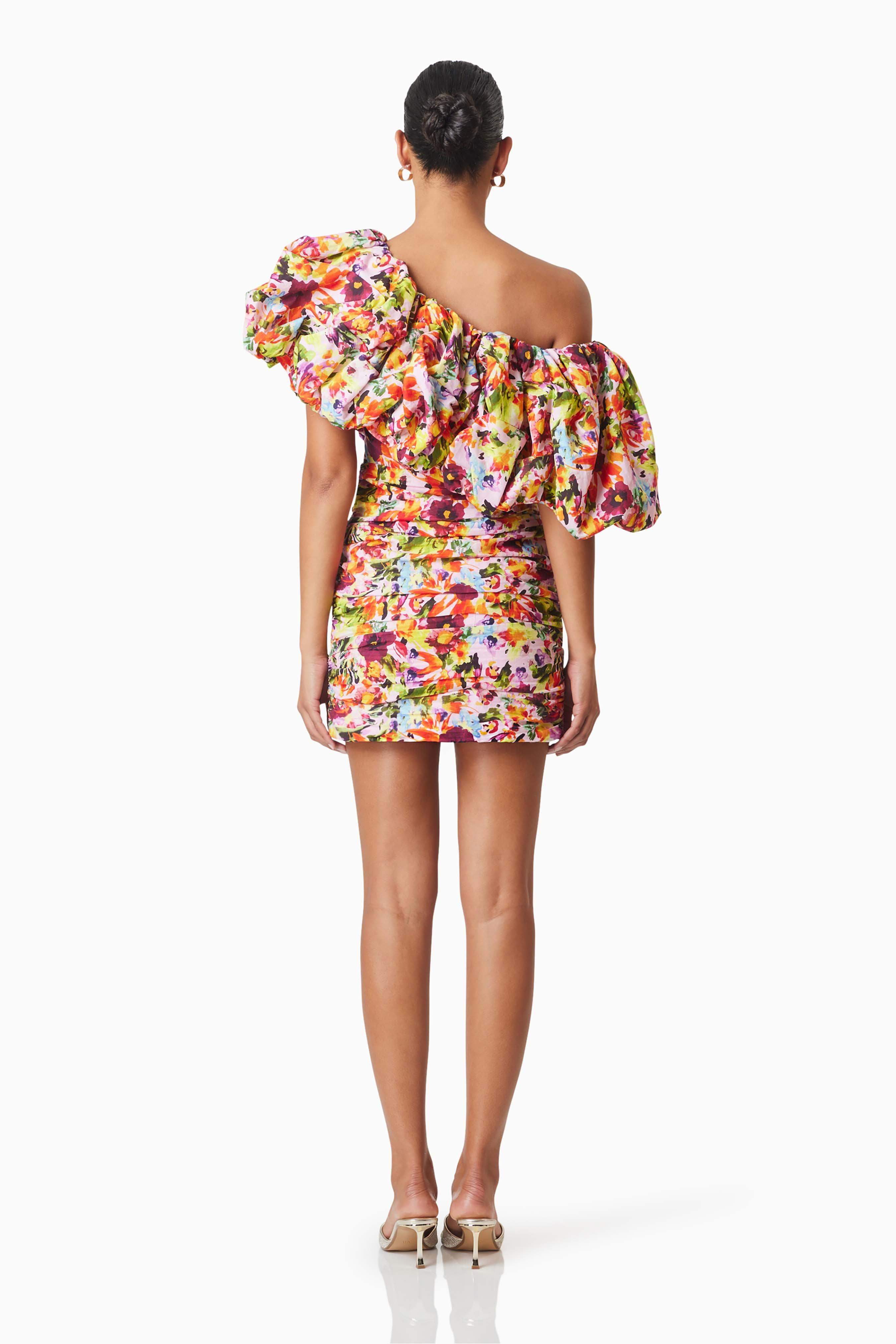 Elira Printed Mini Dress In Florals
