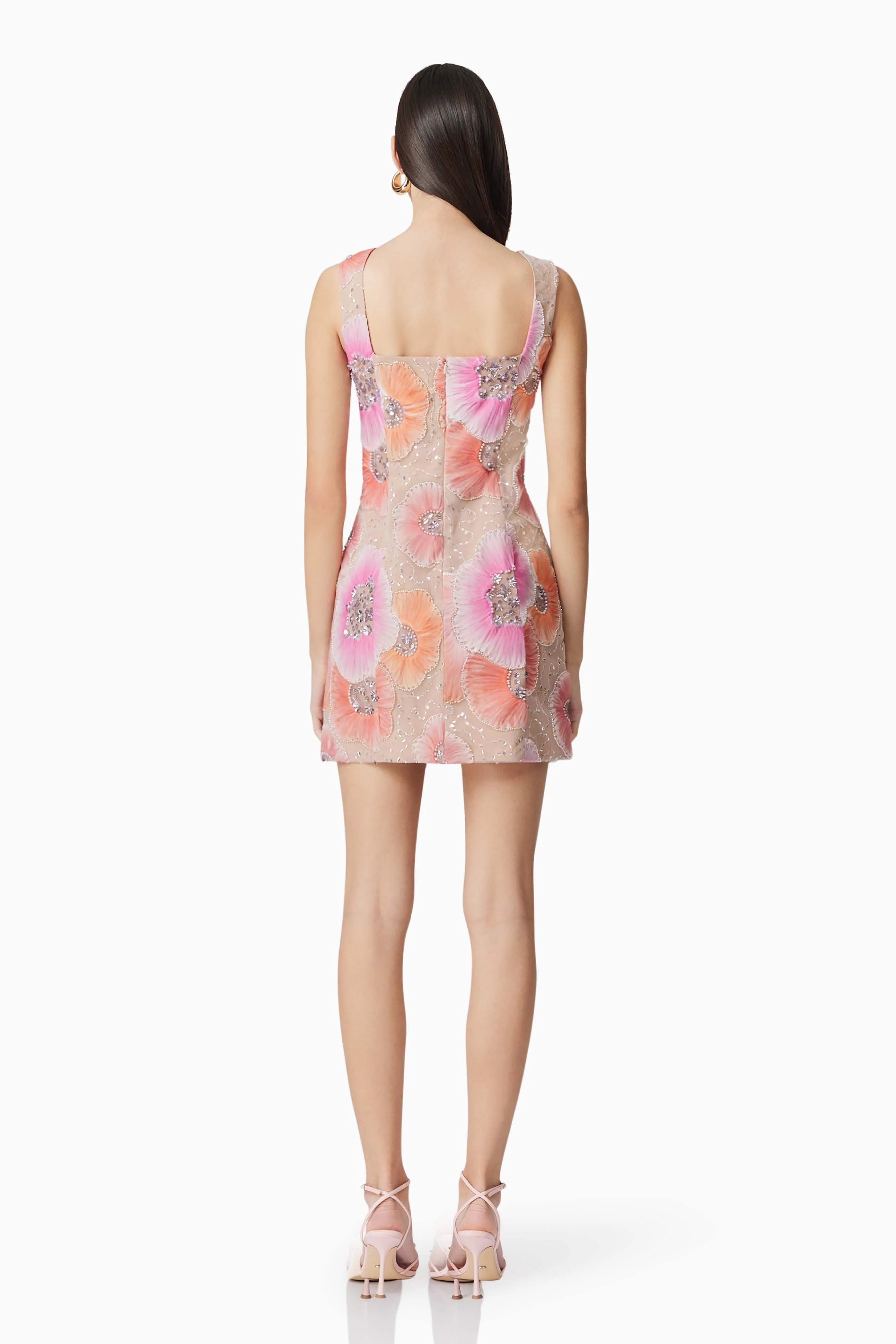 Brittany Floral Mini Dress in Pink