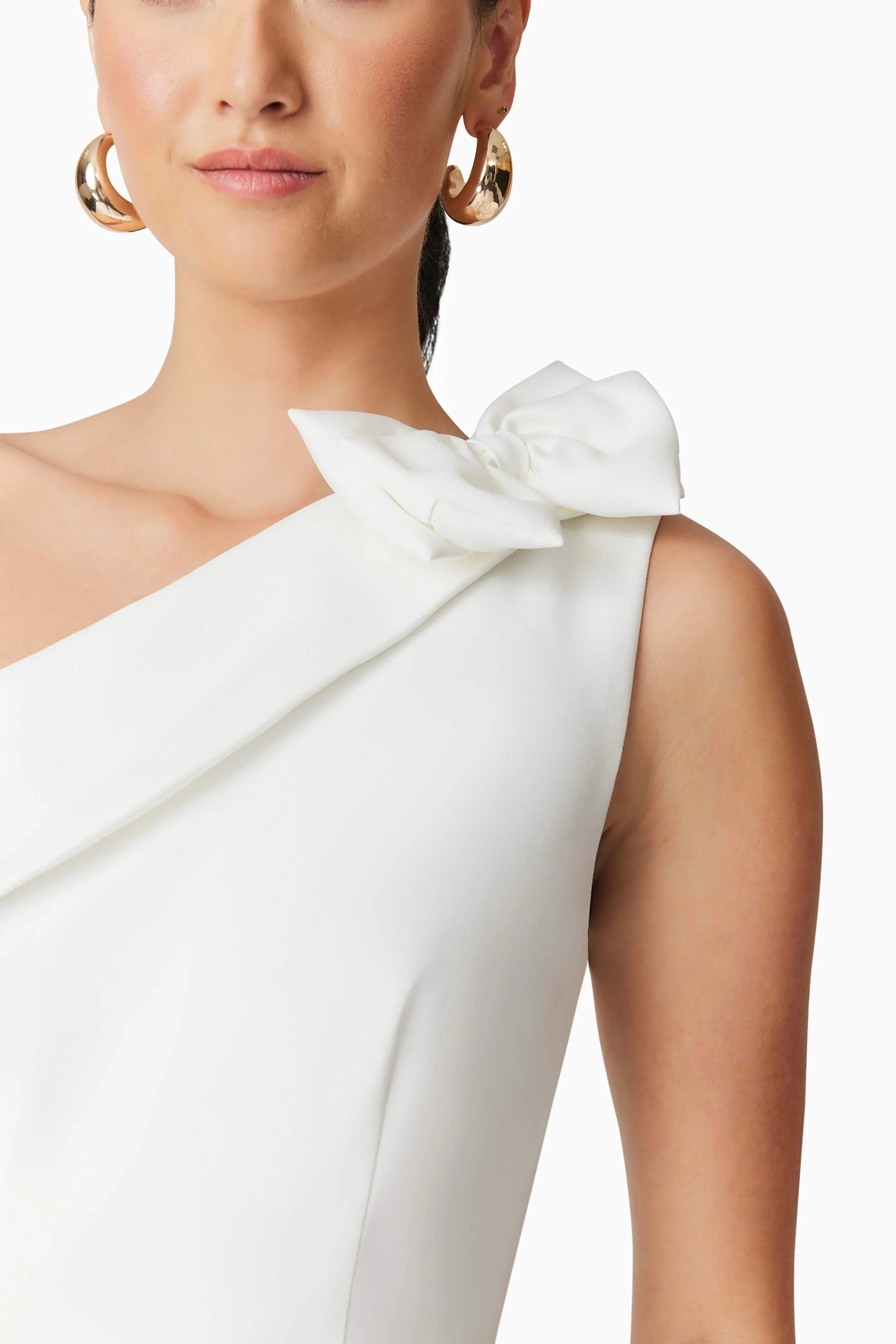 Celia Mini Asymmerical Dress in White