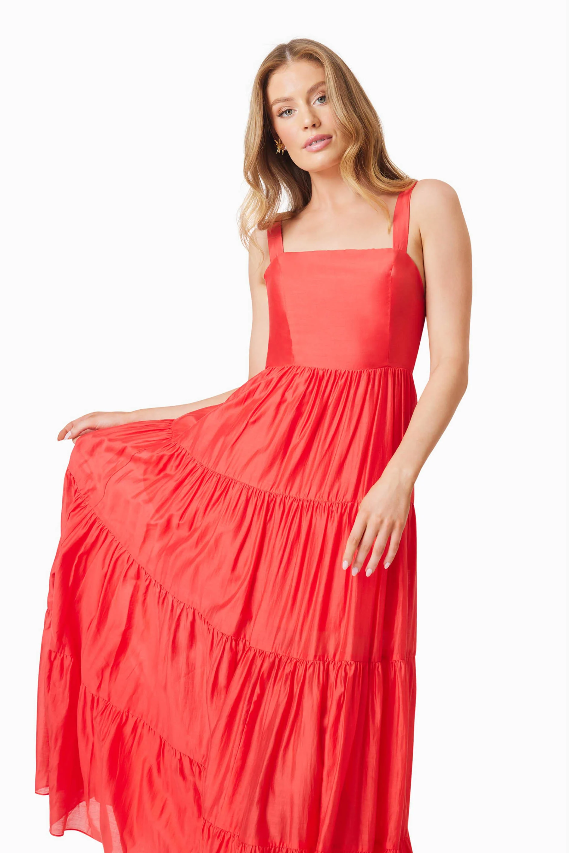 Fauna Maxi Dress in Red