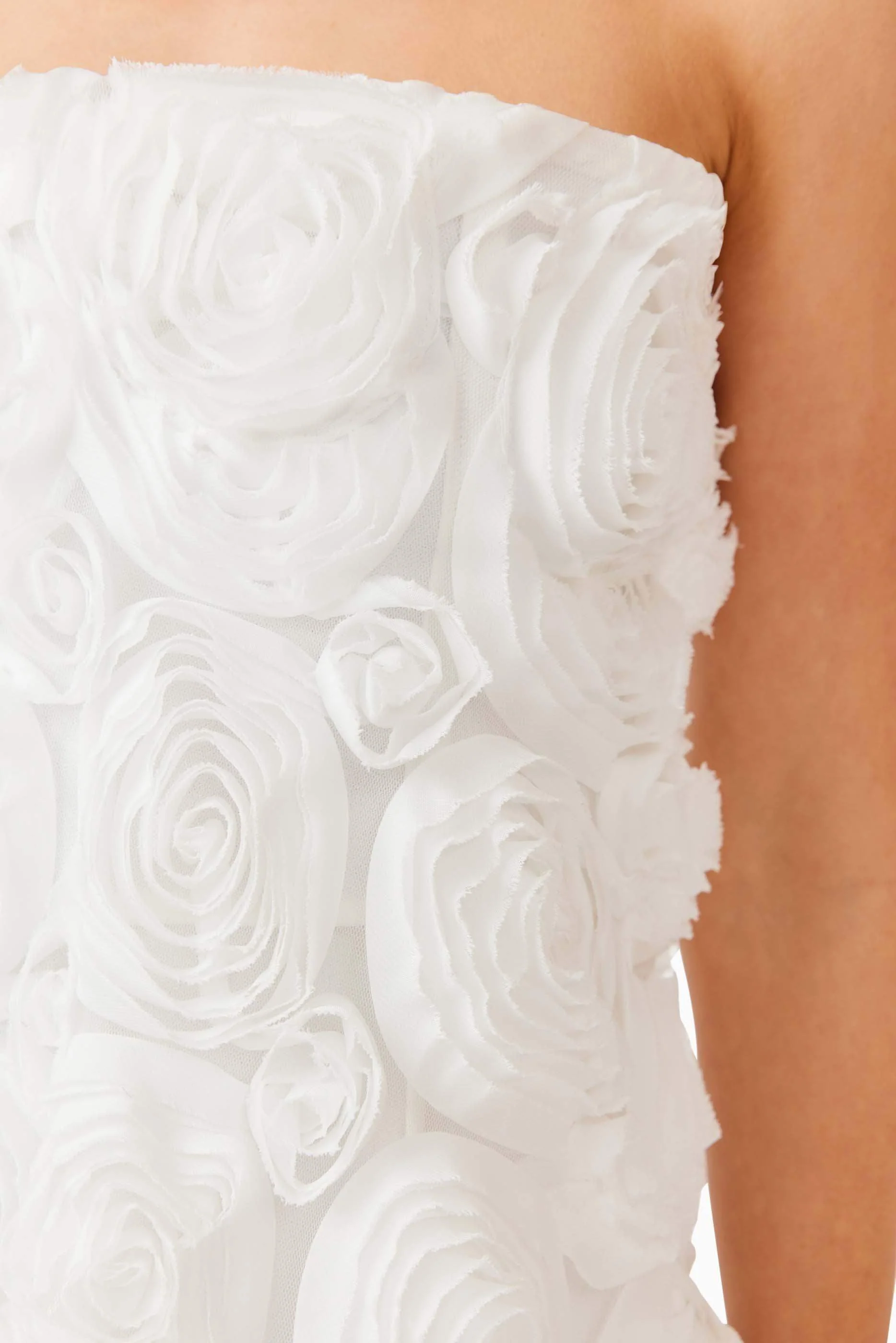 Selena Strapless Maxi Dress in White