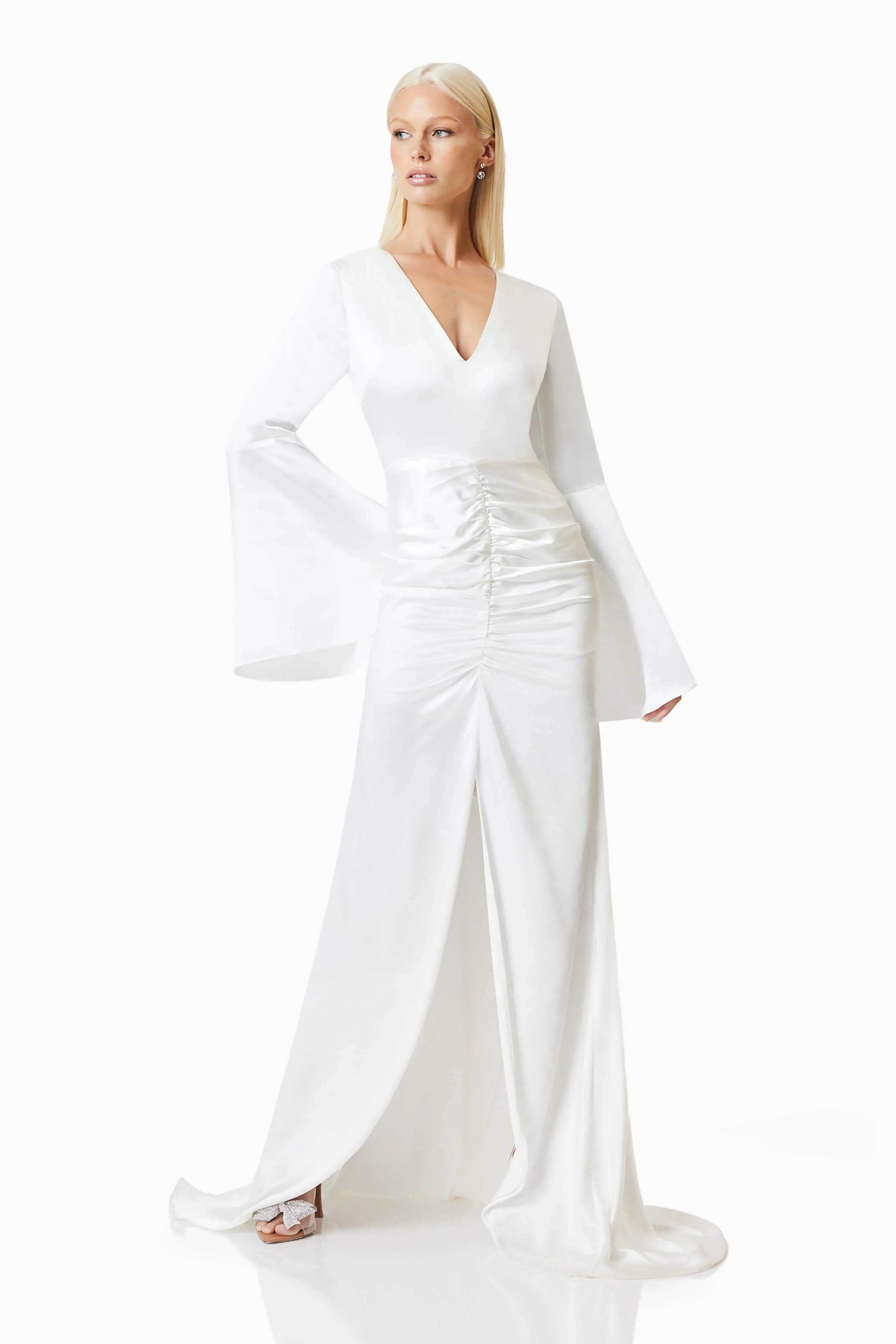 Clementine Eventwear Maxi Gown In White