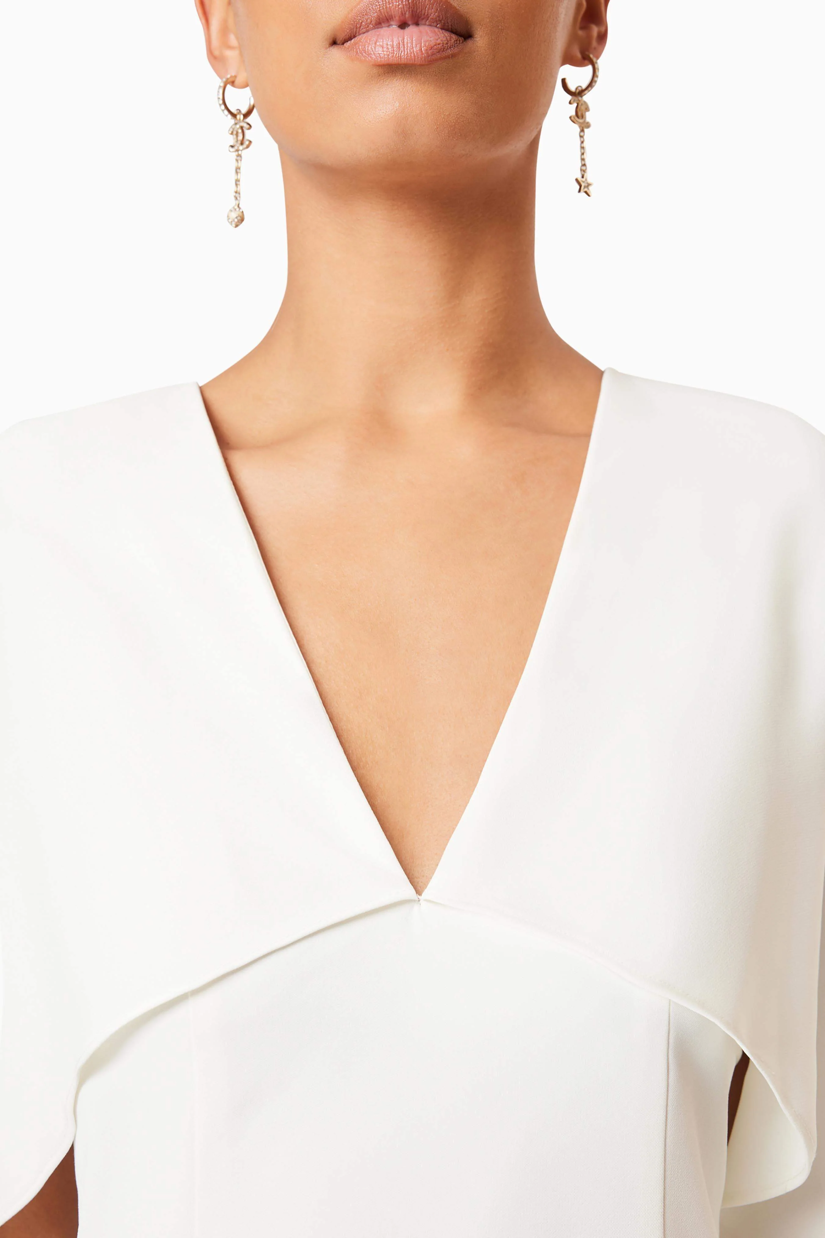 Lilydale Cape Mini Dress In White